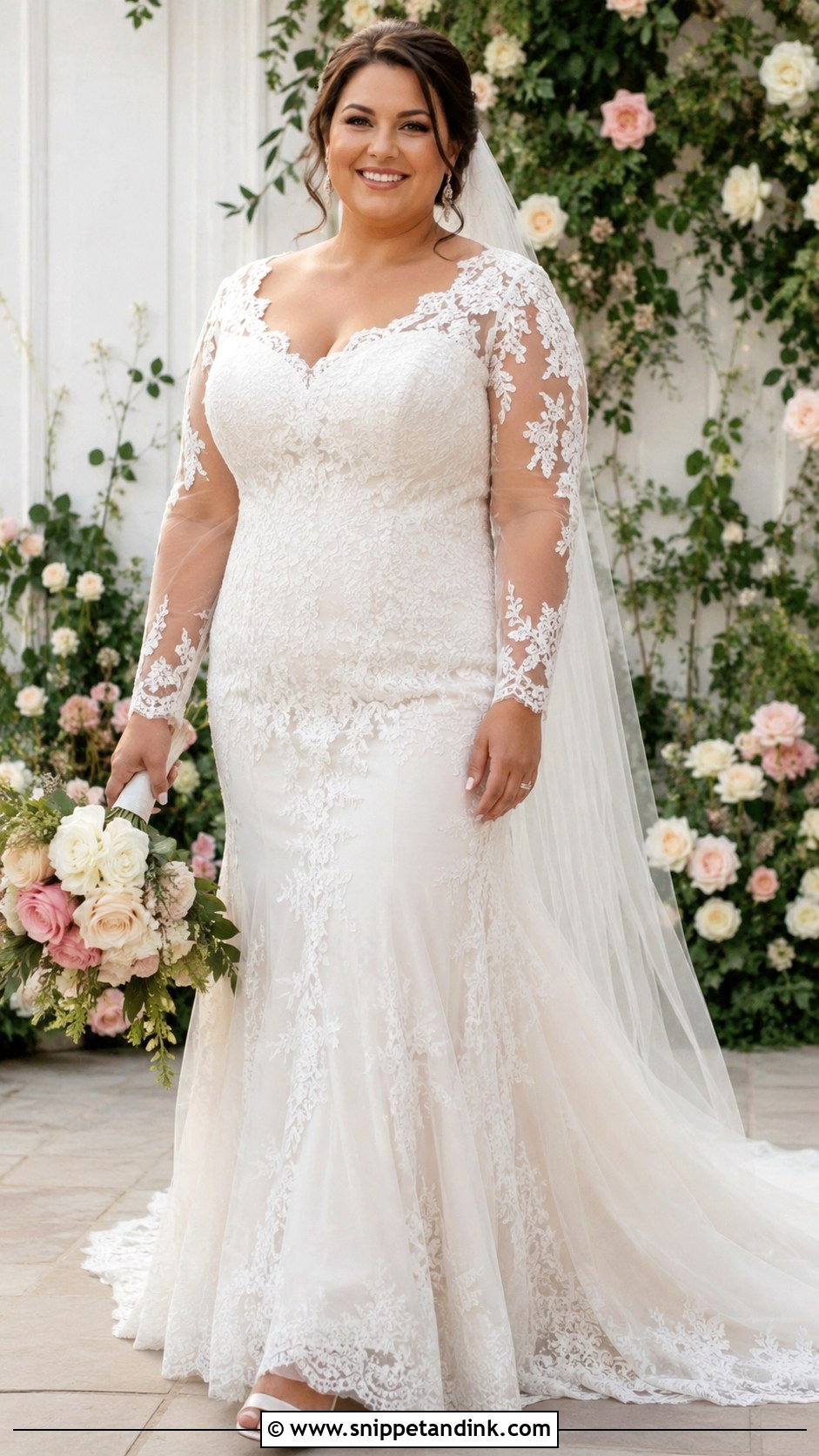 Plus Size Ball Gown Wedding Dress With Sleeves - Snippet and Ink - 25 Plus Size Wedding Dresses with Sleeves