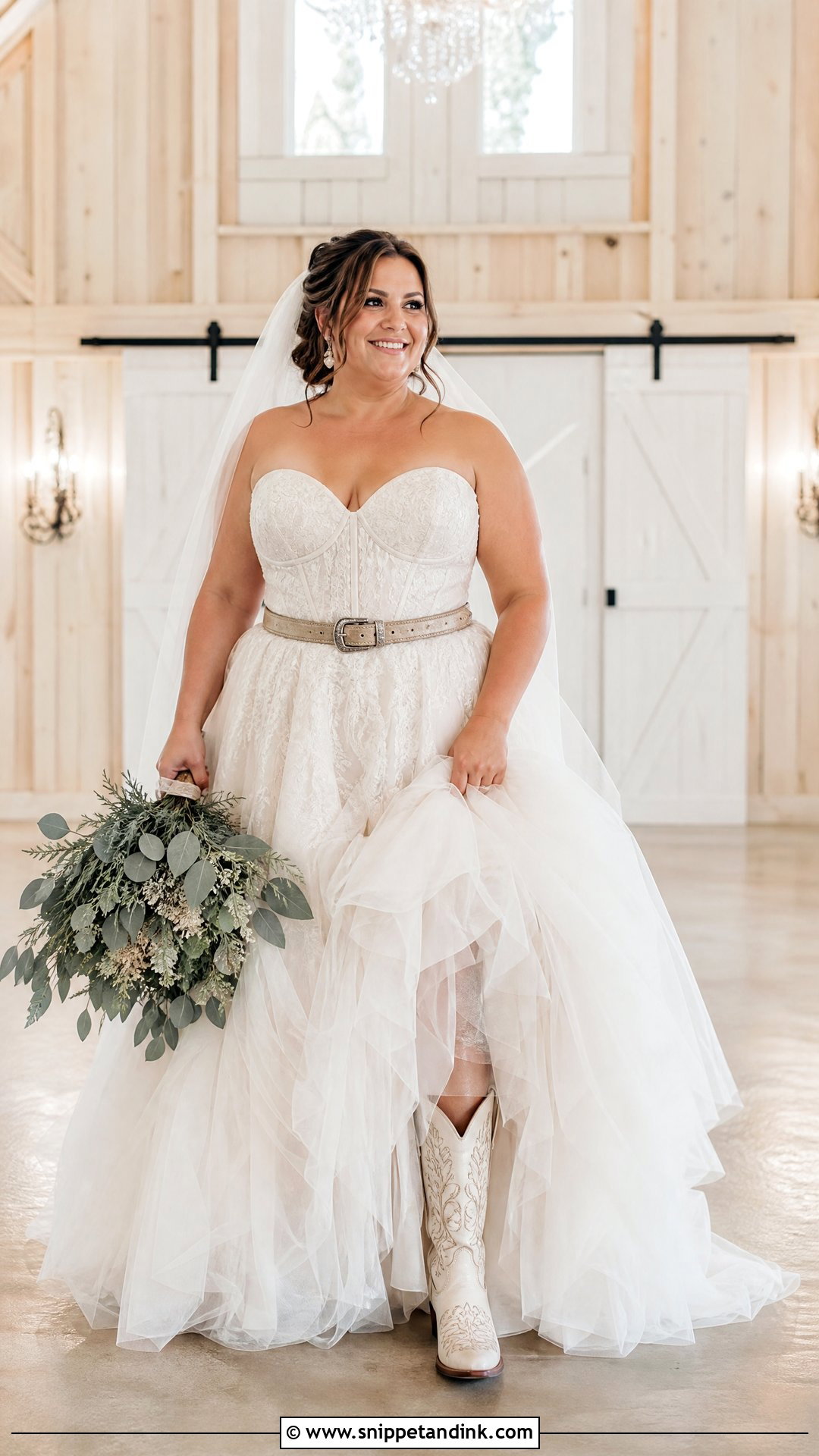 Plus Size Ball Gown Western Wedding Dress - Snippet and Ink - 20 Plus Size Western Wedding Dresses