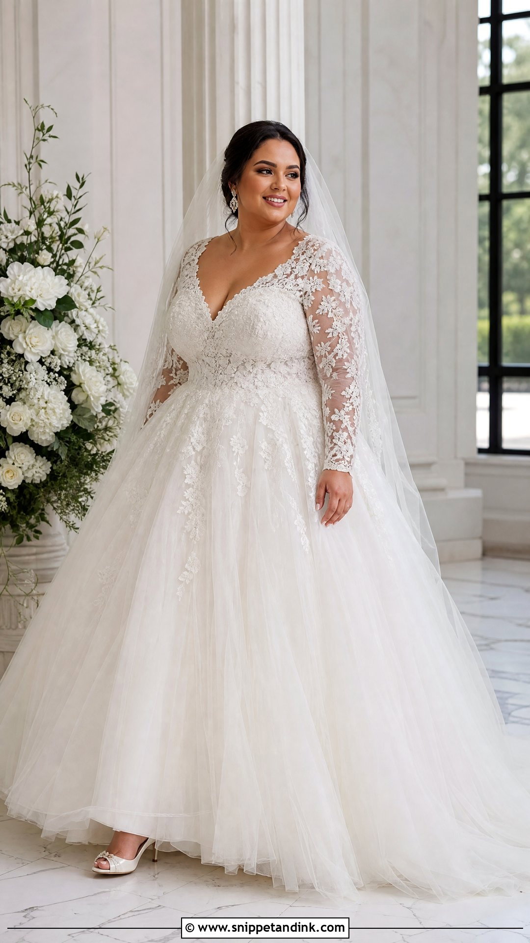 Plus Size Ballgown Wedding Dress With Sleeves - Snippet and Ink - 25 Ballgown Wedding Dress with Sleeves