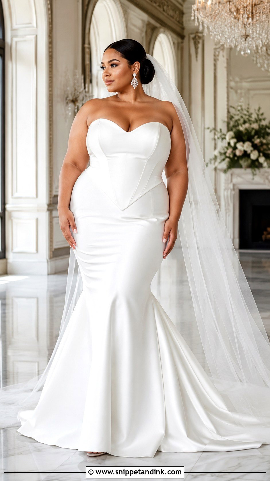Plus Size Basque Waist Mermaid Dress - Snippet and Ink - 20 Basque Waist Wedding Dress Plus Size Ideas
