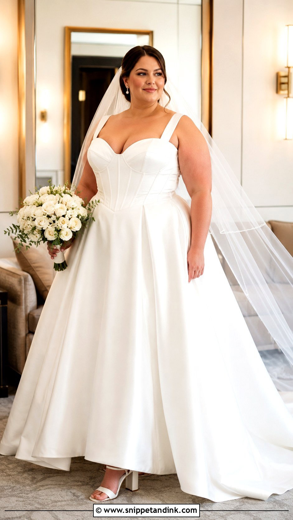 Plus Size Basque Waist Wedding Dress - Snippet and Ink - 20 Basque Waist Wedding Dresses