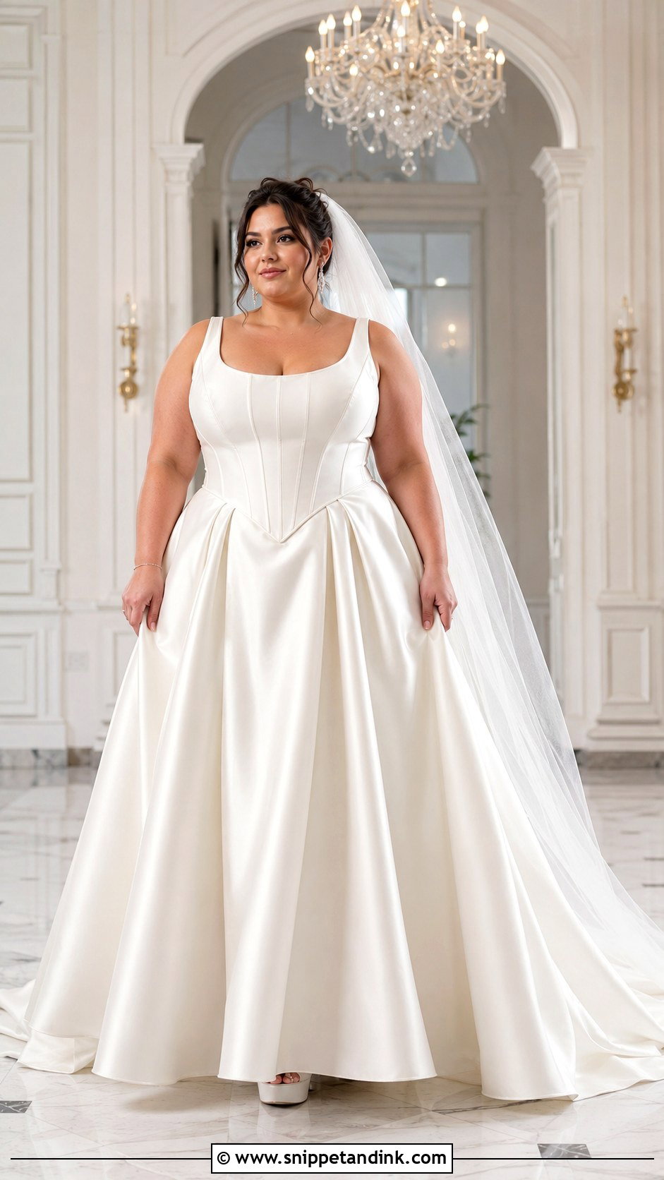 Plus Size Basque Waist Wedding Dress - Snippet and Ink - 20 Big Size Wedding Dress Ideas