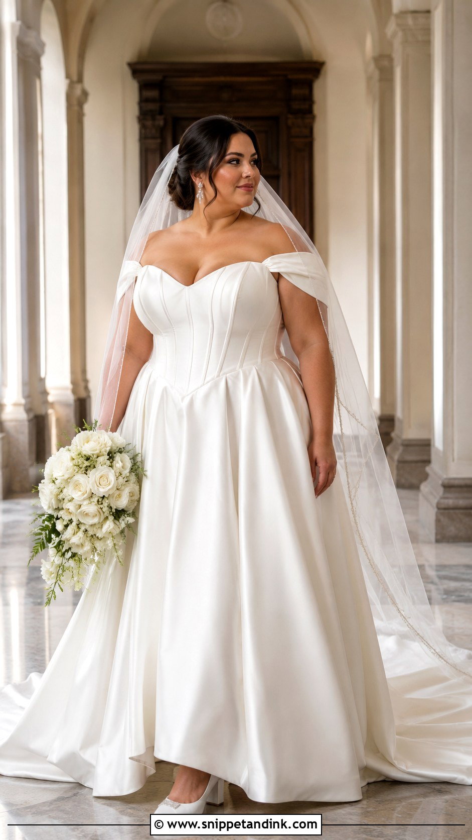 Plus Size Basque Waist Wedding Dress - Snippet and Ink - 20 Fat Wedding Dress Ideas