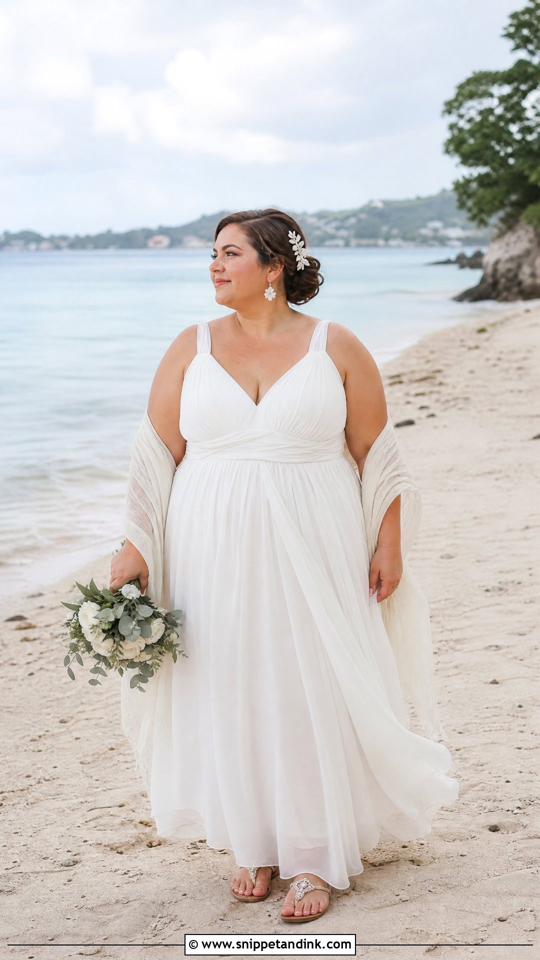 Plus Size Beach Elopement Dress - Snippet and Ink - 20 Plus Size Elopement Dress Ideas