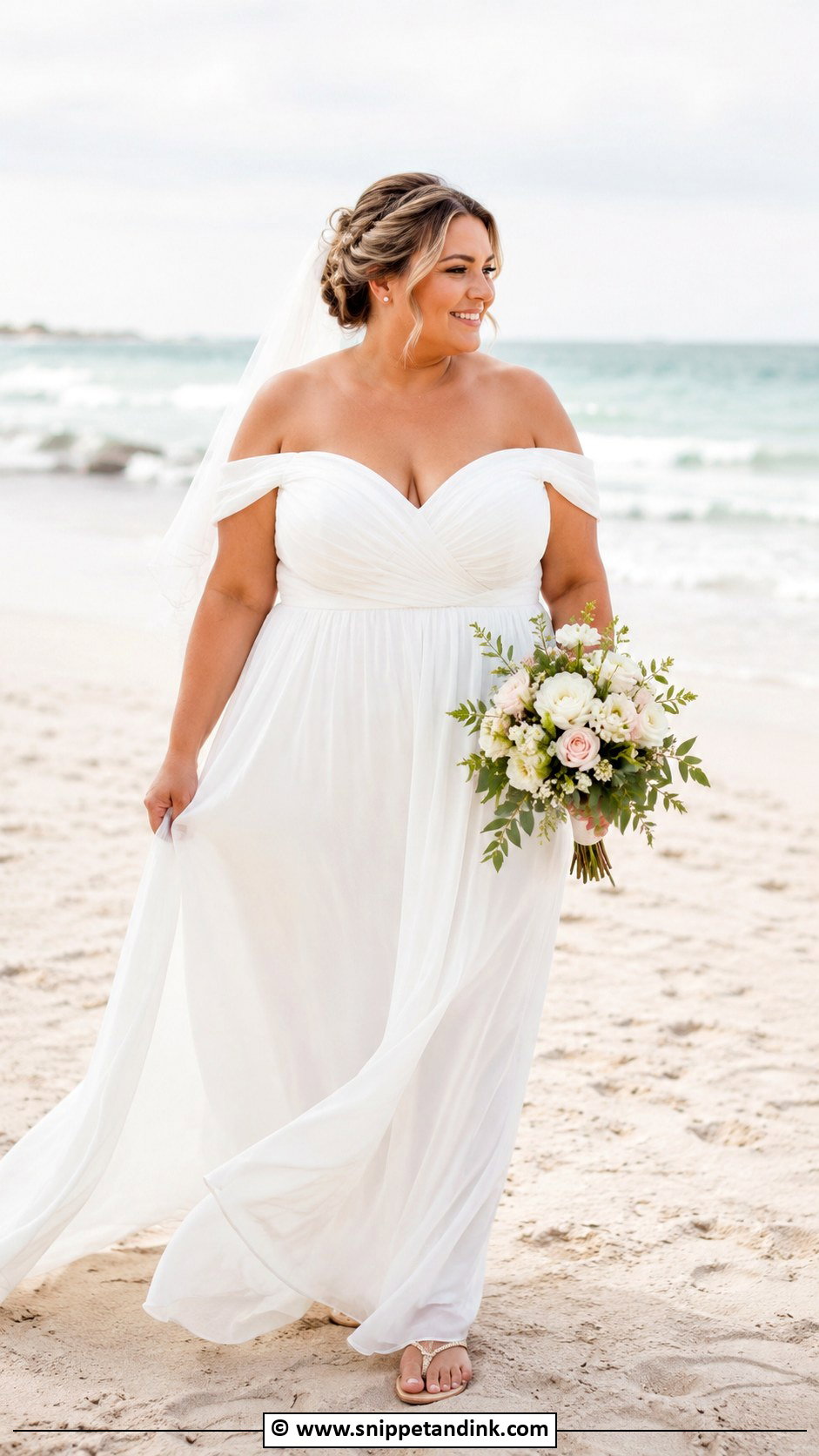 Plus Size Beach Wedding Dress - Snippet and Ink - 35 Plus Size Wedding Dresses