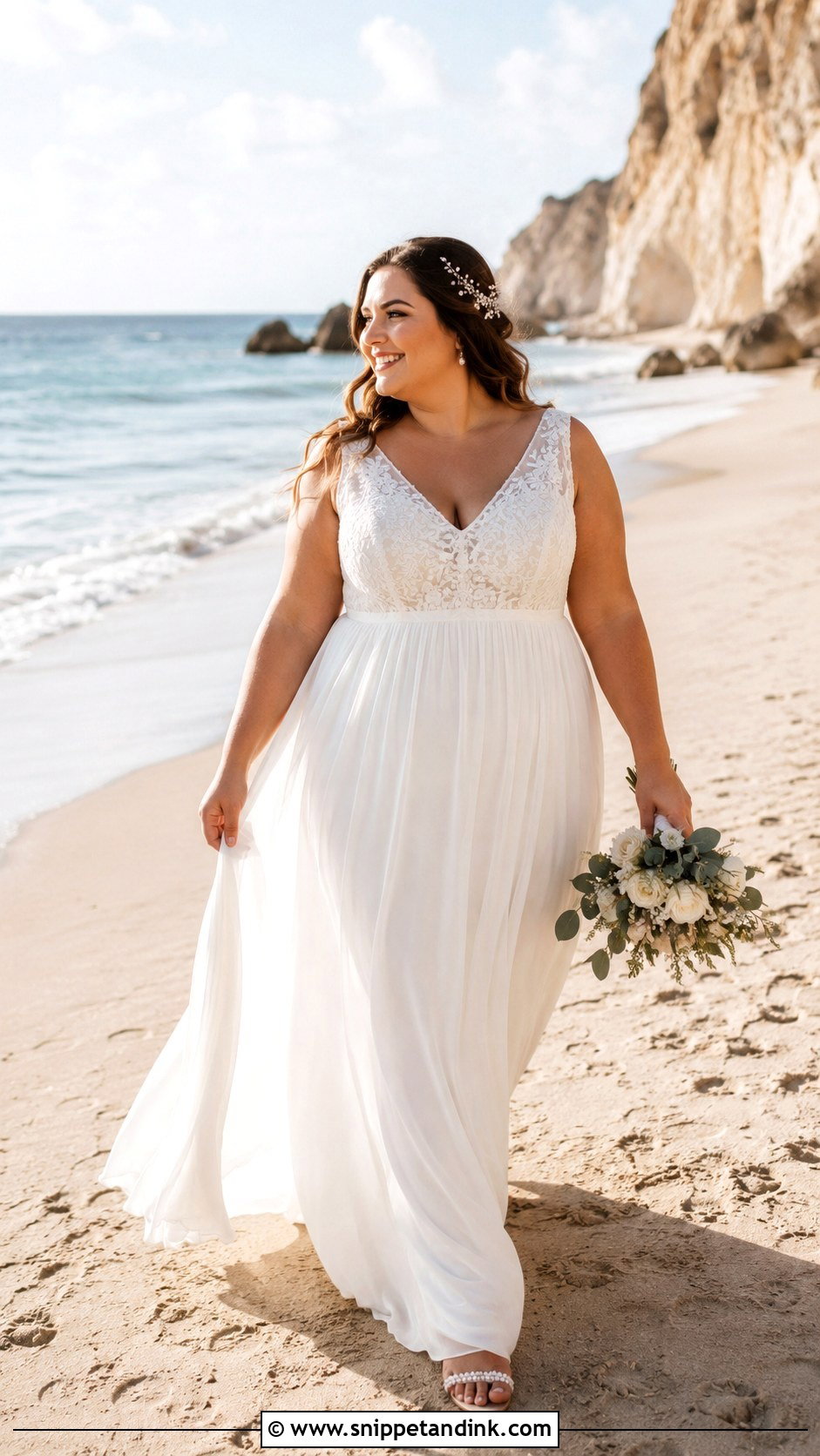 Plus Size Beach Wedding Dress - Snippet and Ink - 30 Plus Size Wedding Gowns