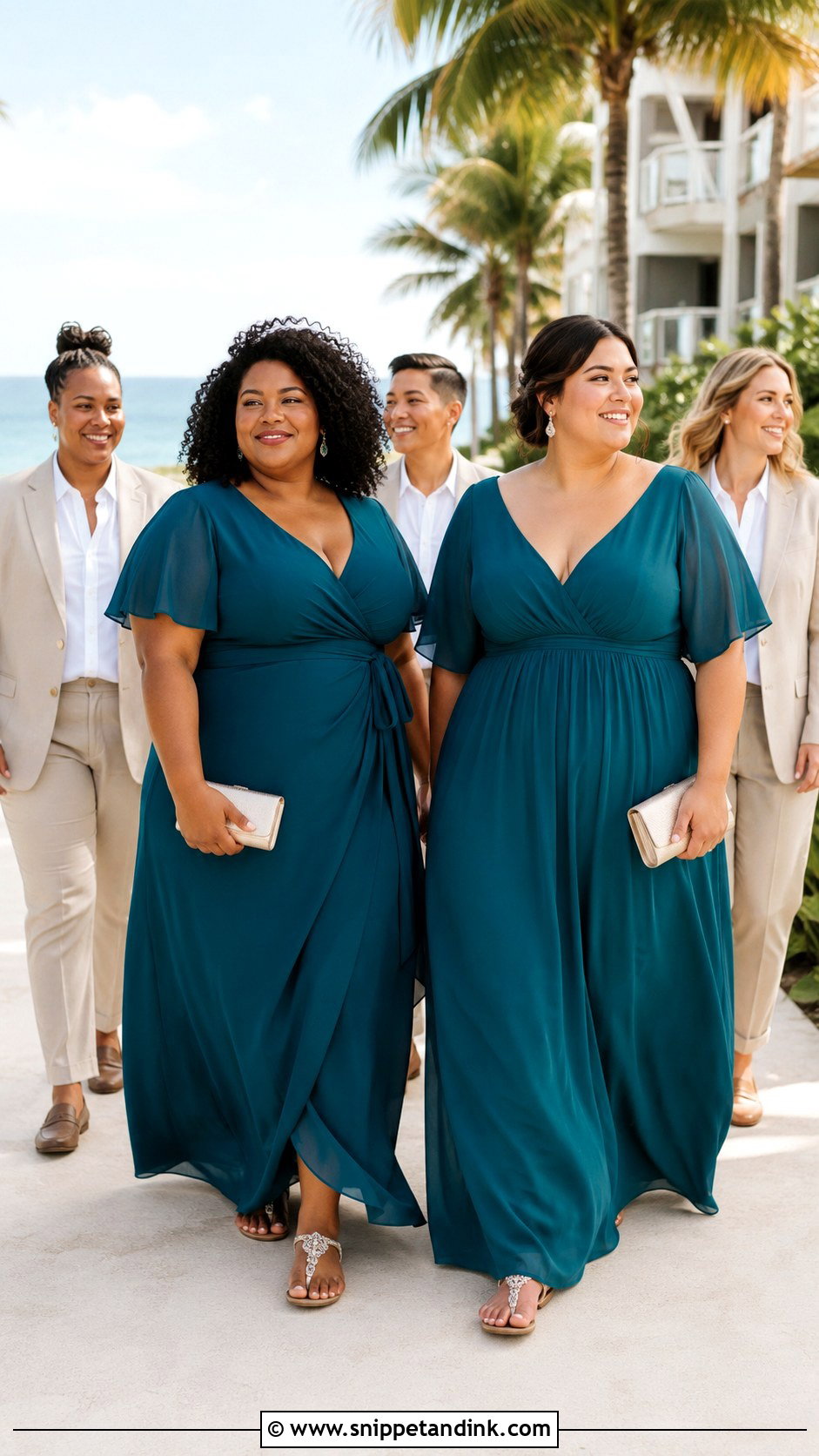 Plus Size Beach Wedding Party Attire - Snippet and Ink - 20 Beach Wedding Party Attire Ideas