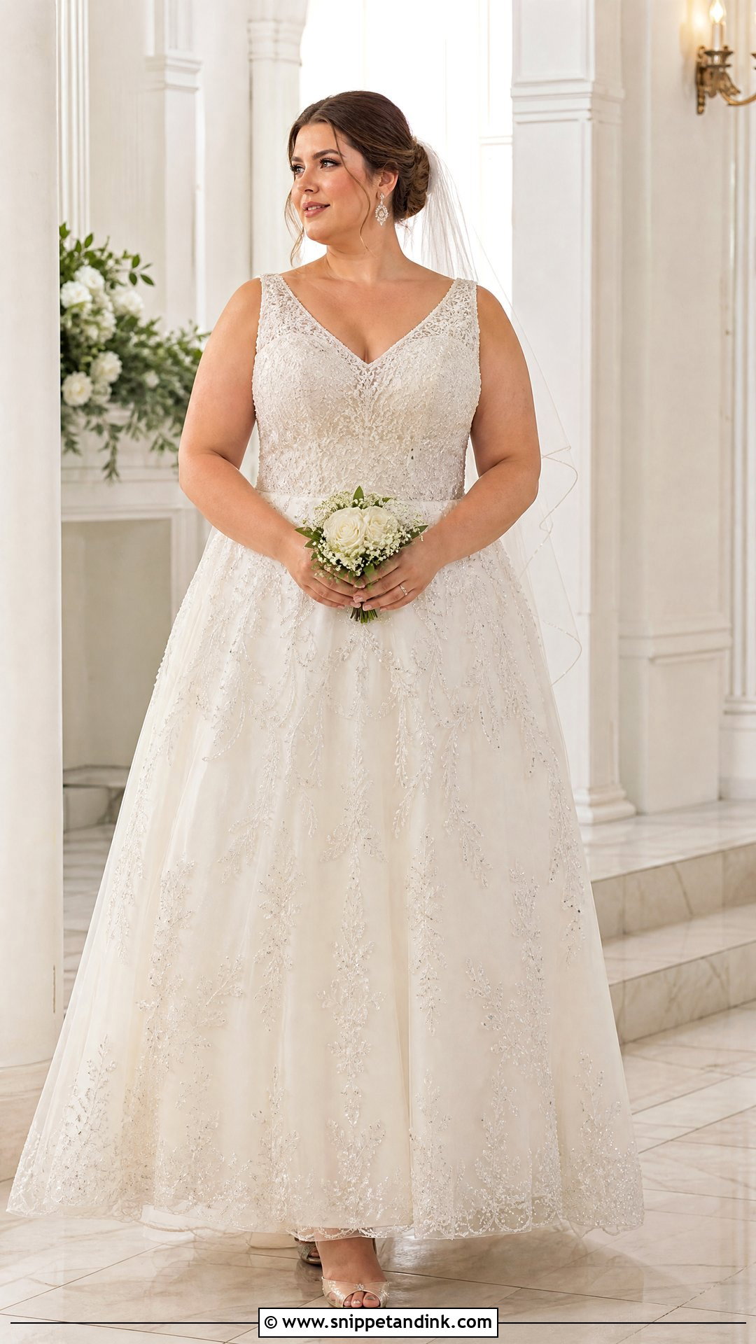 Plus Size Beaded Bridal Dress - Snippet and Ink - 25 Plus Size Bridal Dresses