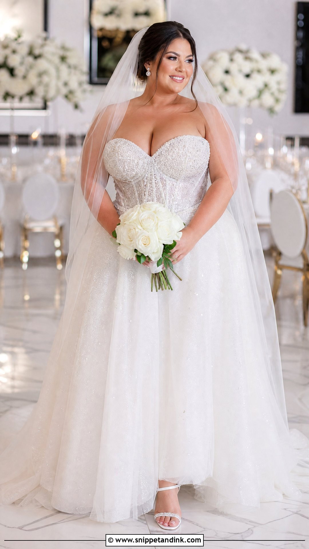 Plus Size Beaded Corset Wedding Dress - Snippet and Ink - 20 Plus Size Corset Wedding Dress Ideas