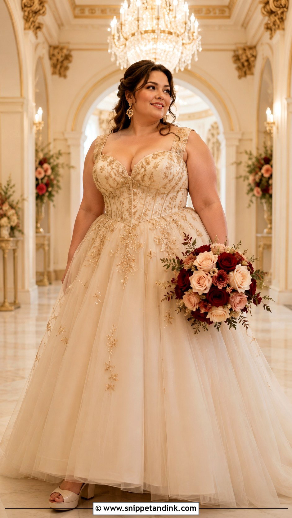 Plus Size Belle Ball Gown Wedding Dress - Snippet and Ink - 20 Belle Inspired Wedding Dress Ideas
