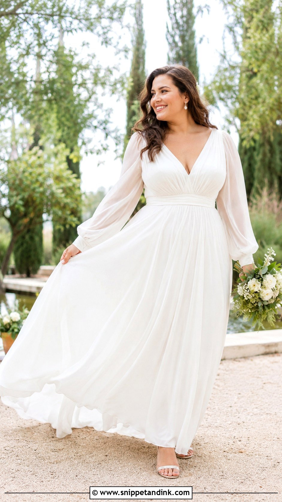 Plus Size Bishop Sleeve Wedding Dress - Snippet and Ink - 25 Plus Size Wedding Dresses with Sleeves
