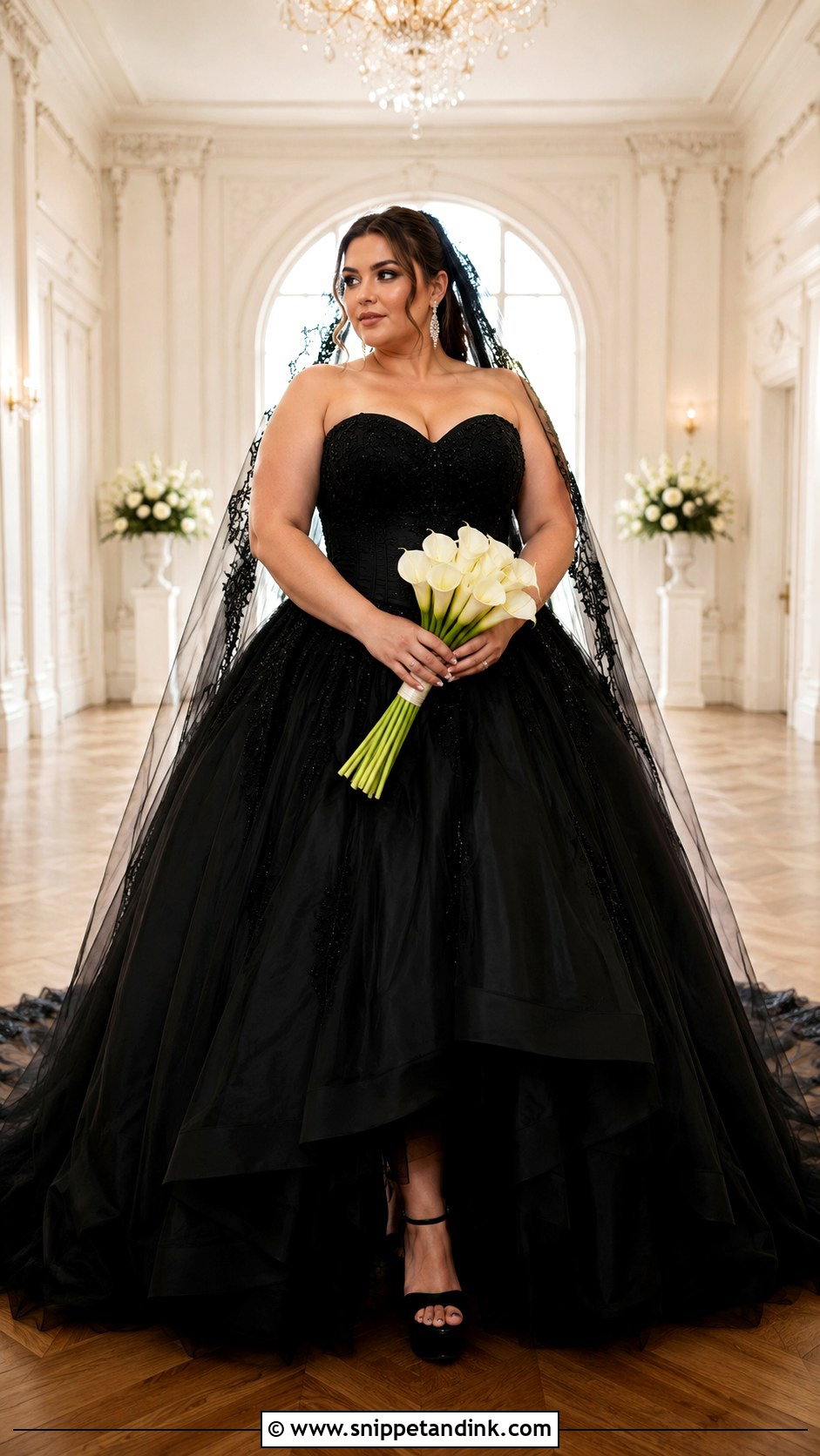 Plus Size Black Ball Gown Wedding Dress - Snippet and Ink - 20 Black Wedding Dress Plus Size Ideas