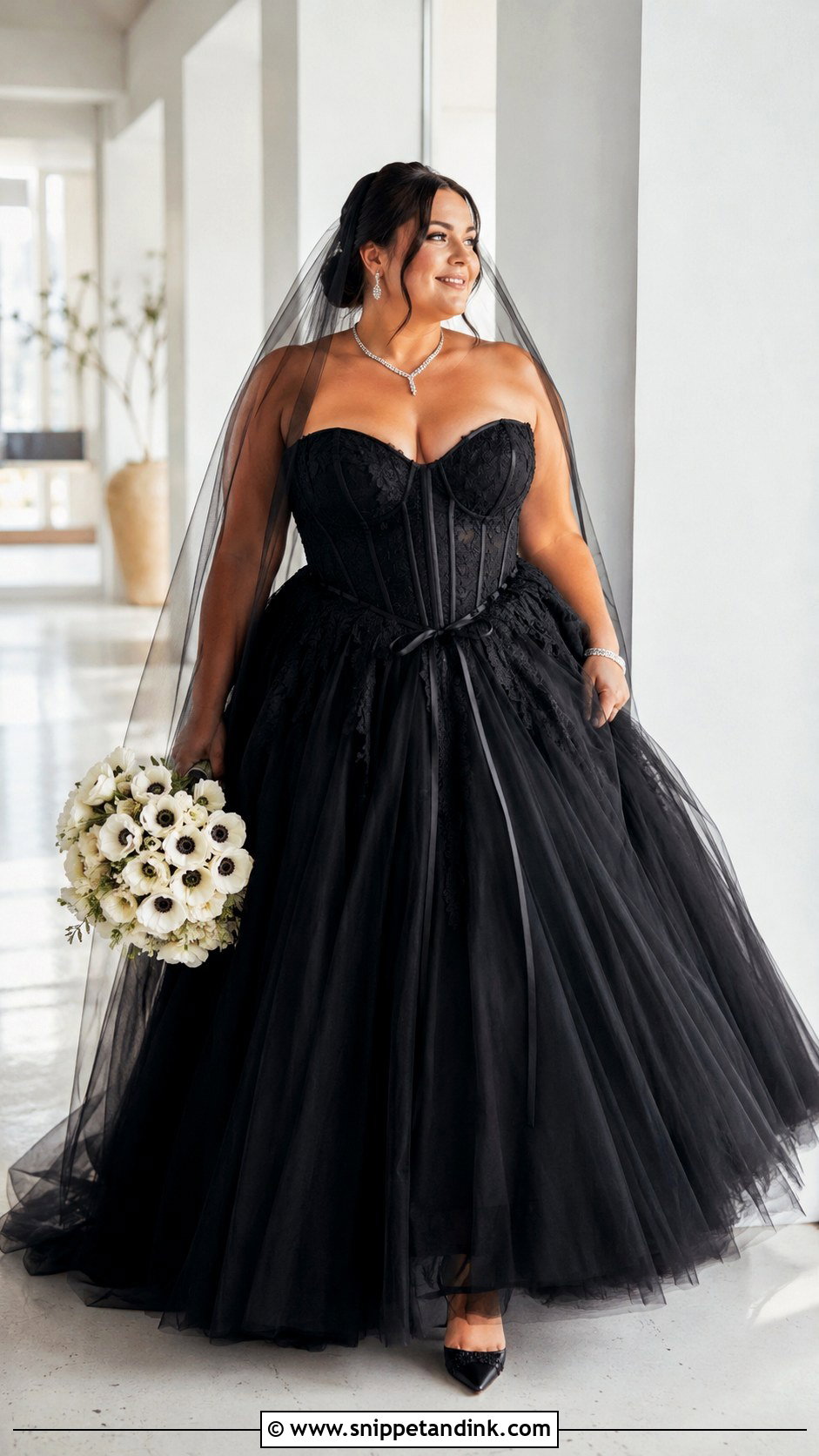 Plus Size Black Corset Wedding Dress - Snippet and Ink - 20 Black Wedding Dress Plus Size Ideas