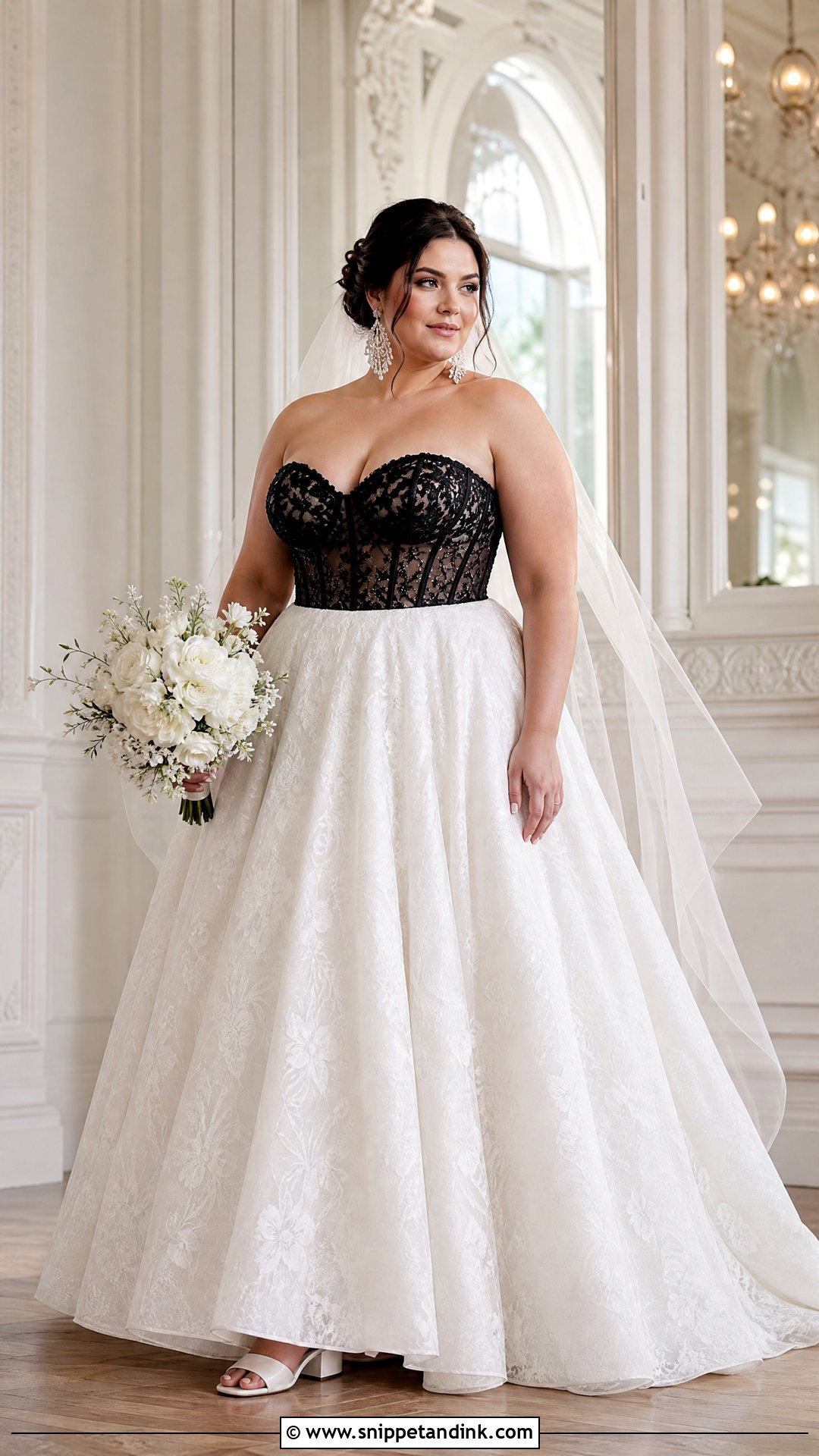Plus Size Black Corset Wedding Dress - Snippet and Ink - 20 Black Corset Wedding Dress Ideas