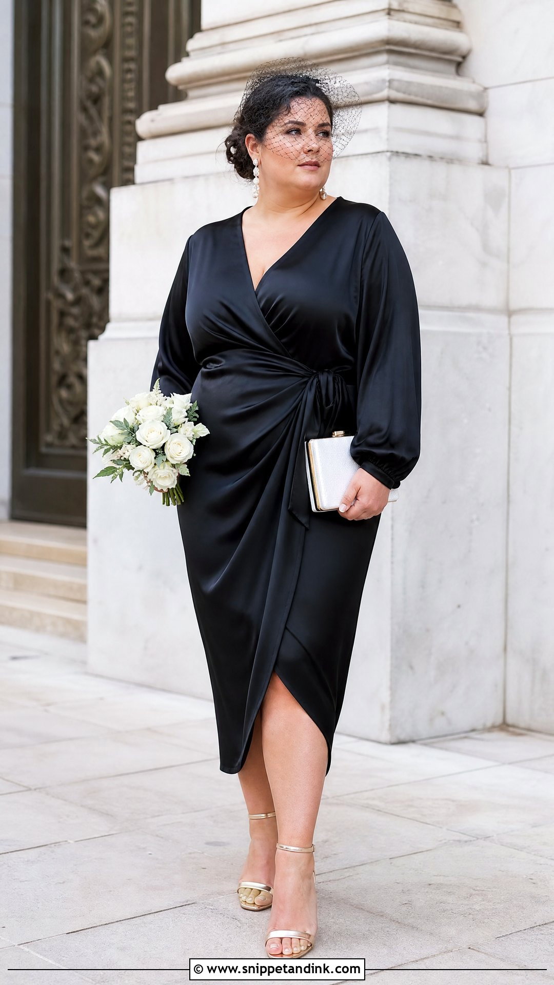 Plus Size Black Elopement Dress - Snippet and Ink - 20 Plus Size Elopement Dress Ideas