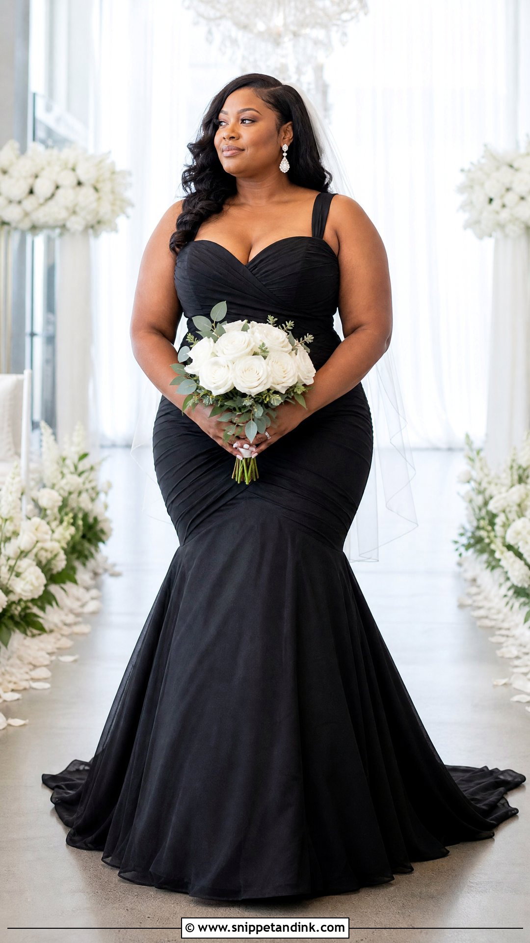 Plus Size Black Mermaid Wedding Dress - Snippet and Ink - 25 Black Mermaid Wedding Dress Ideas