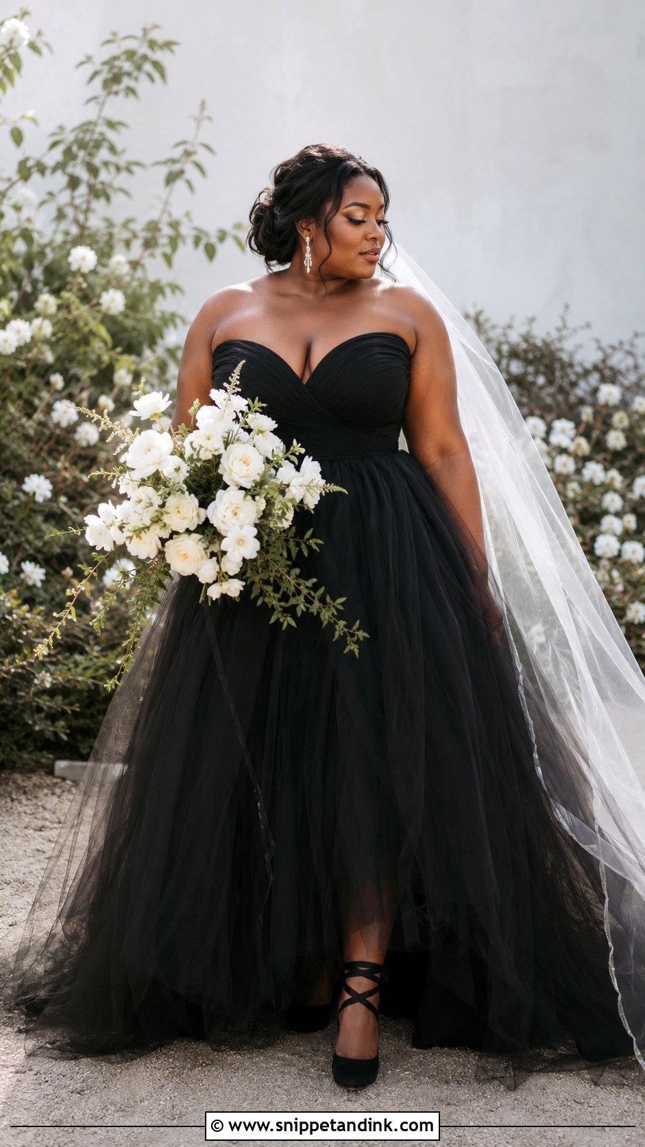 Plus Size Black Tulle Wedding Dress - Snippet and Ink - 20 Black Wedding Dress Plus Size Ideas
