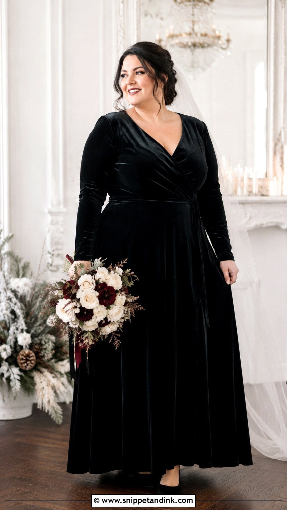Plus Size Black Velvet Wedding Dress - Snippet and Ink - 20 Black Wedding Dress Plus Size Ideas