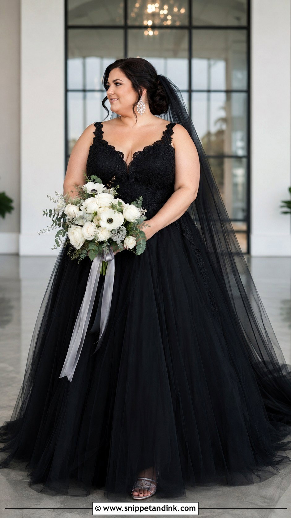 Plus Size Black Wedding Dress - Snippet and Ink - 20 Fat Wedding Dress Ideas