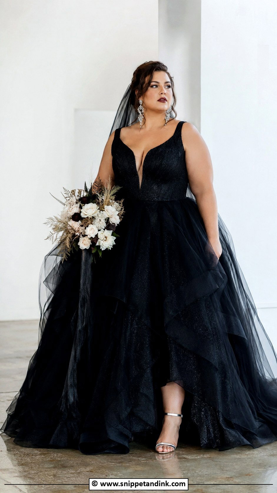 Plus Size Black Wedding Dress - Snippet and Ink - 35 Plus Size Wedding Dresses