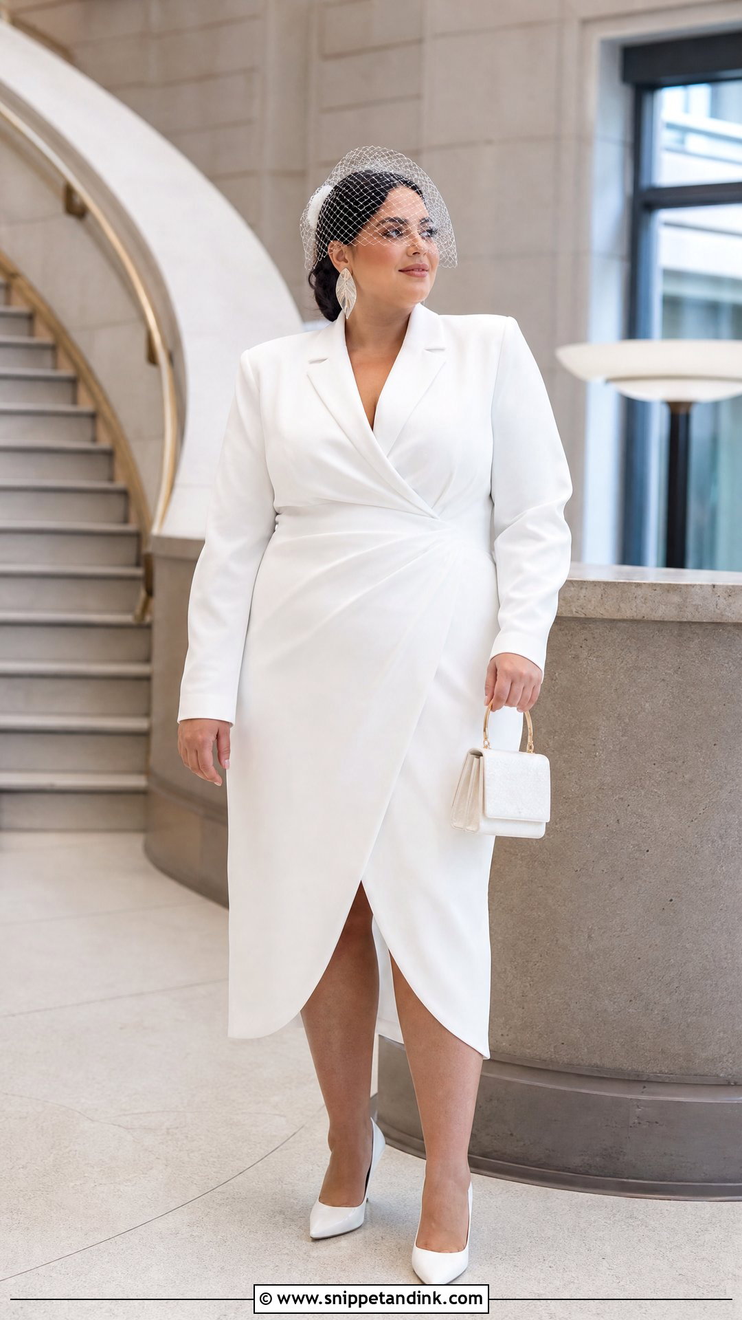 Plus Size Blazer Civil Wedding Dress - Snippet and Ink - 25 Civil Wedding Dresses Plus Size