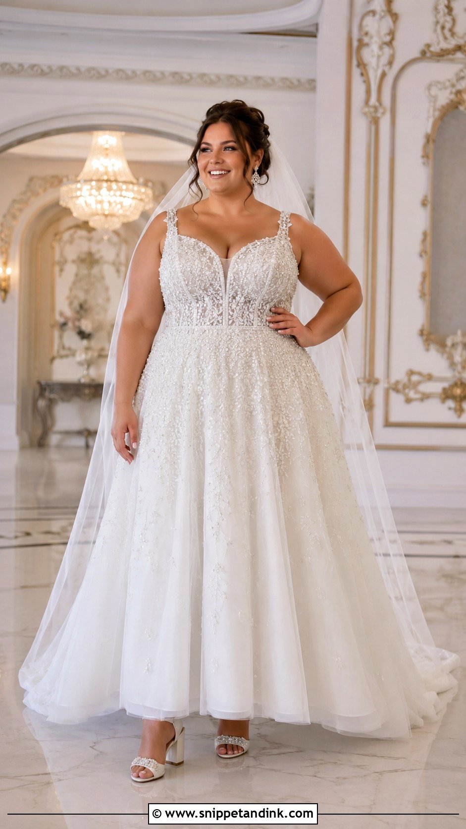 Plus Size Bling Wedding Dress - Snippet and Ink - 20 Bling Wedding Dresses