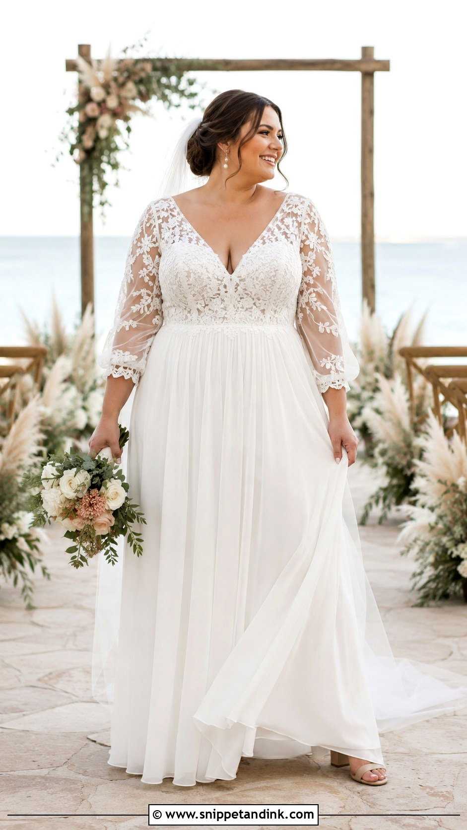 Plus Size Boho A Line Wedding Dress - Snippet and Ink - 20 Boho a Line Wedding Dress Ideas