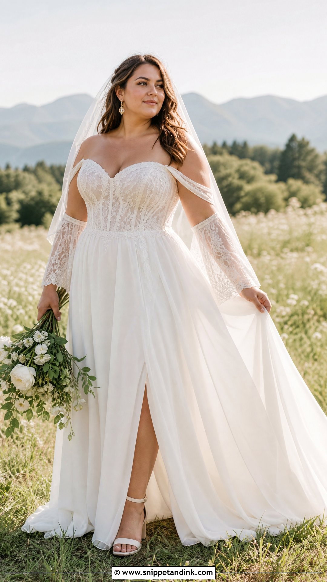 Plus Size Boho Corset Wedding Dress - Snippet and Ink - 20 Plus Size Corset Wedding Dress Ideas