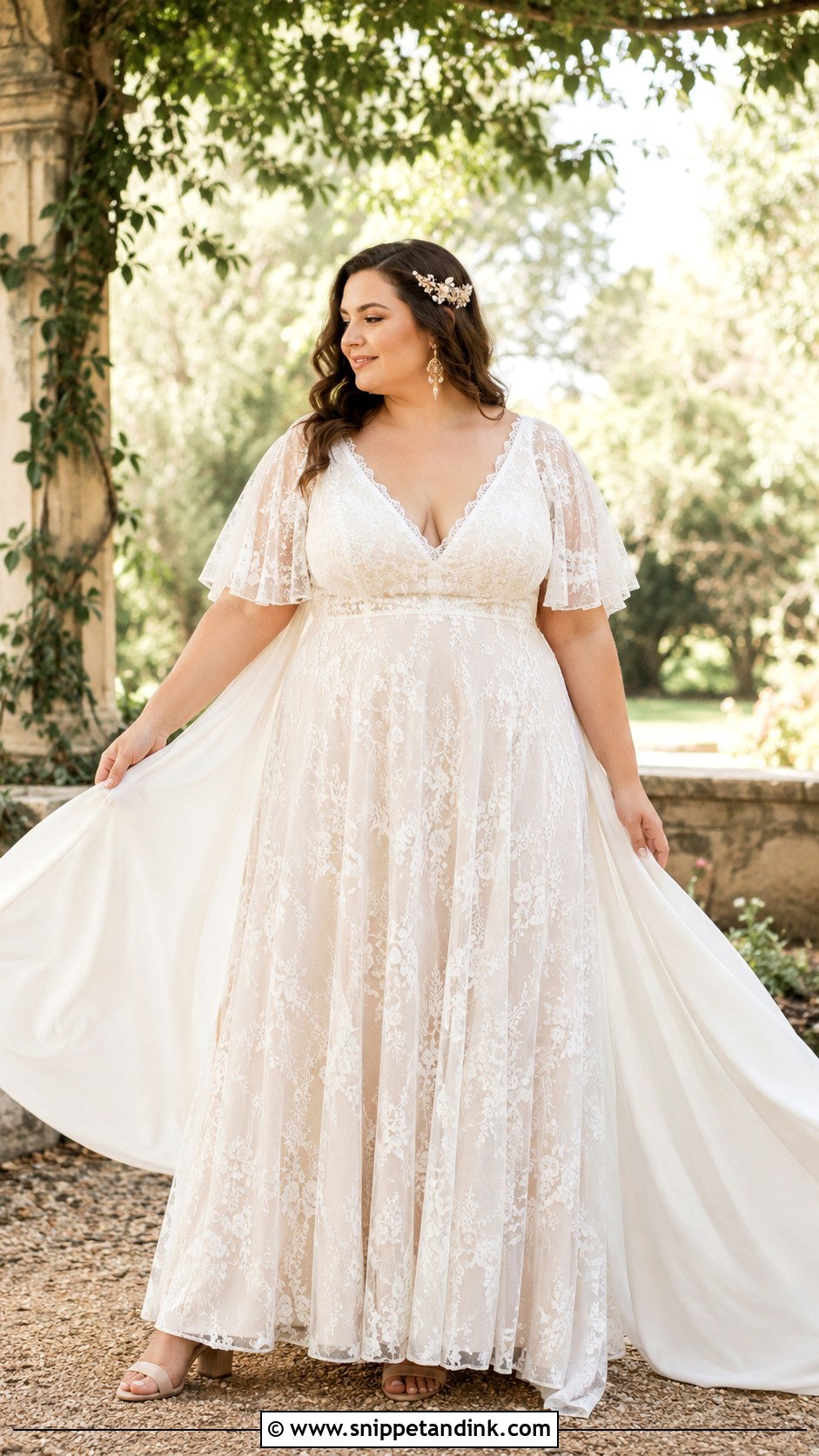Plus Size Boho Lace Wedding Dress - Snippet and Ink - 20 Elegant Plus Size Wedding Dress Curvy Bride Ideas