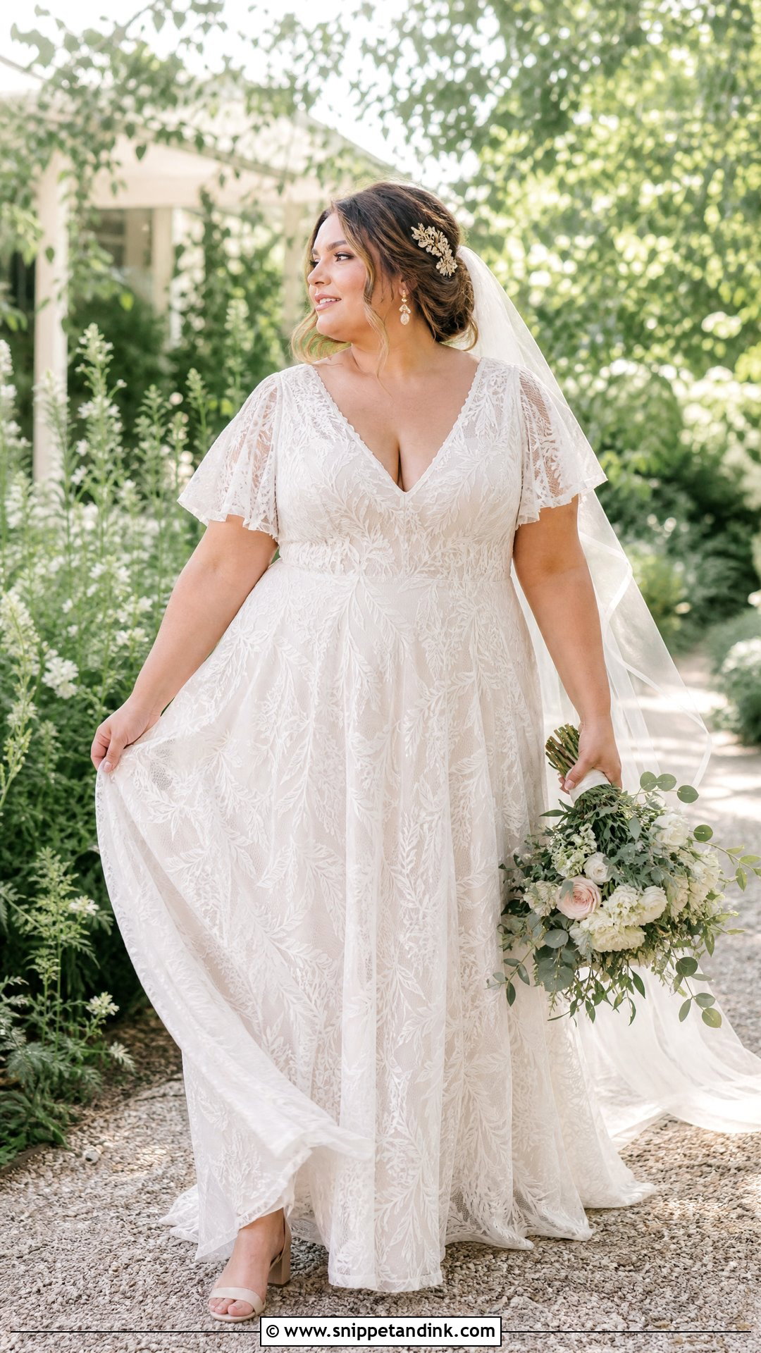 Plus Size Boho Lace Wedding Dress - Snippet and Ink - 20 Wedding Dress for Plus Size Ideas