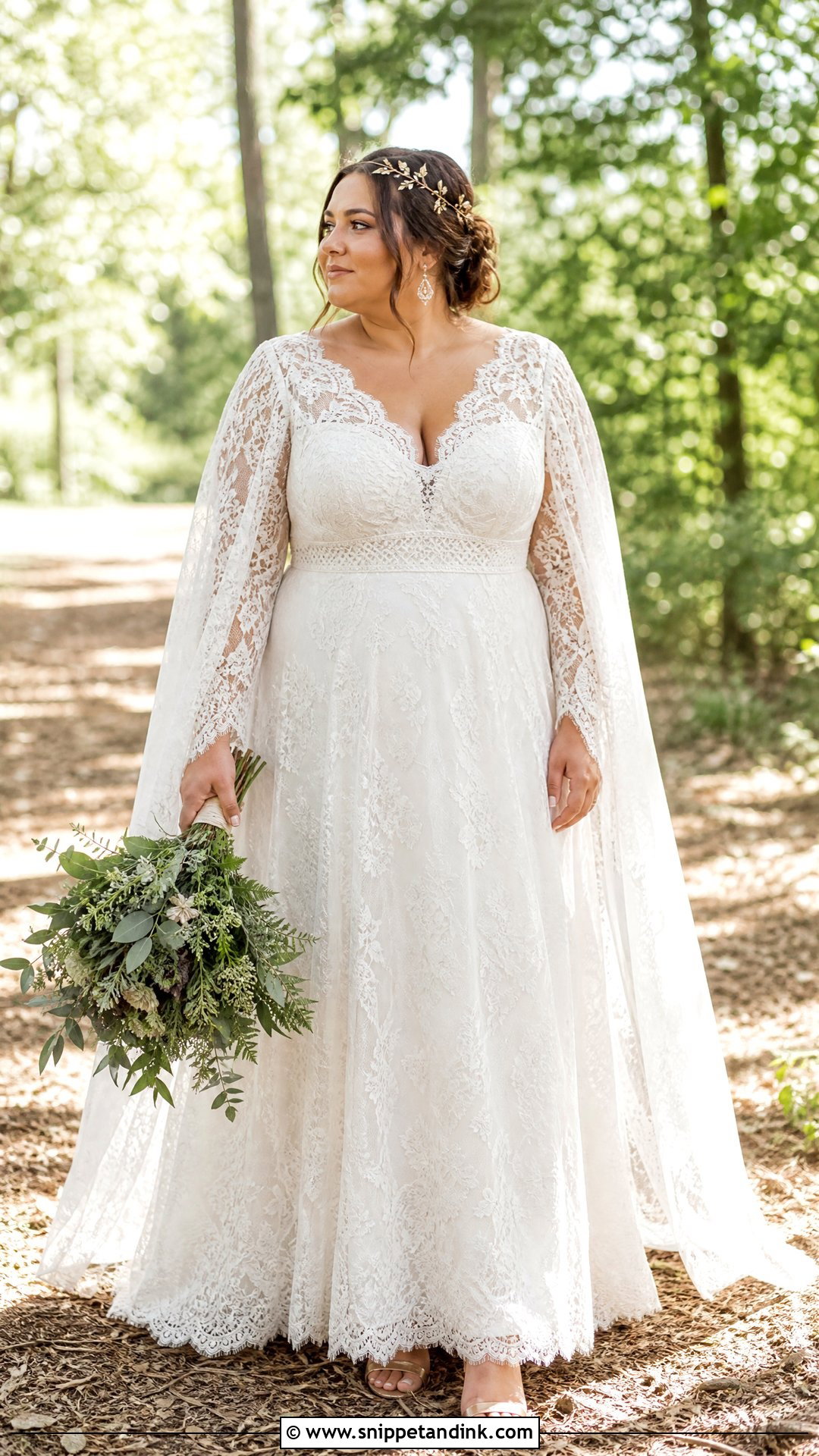 Plus Size Boho Lace Wedding Dress - Snippet and Ink - 20 Wedding Dress for Plus Size Women Ideas