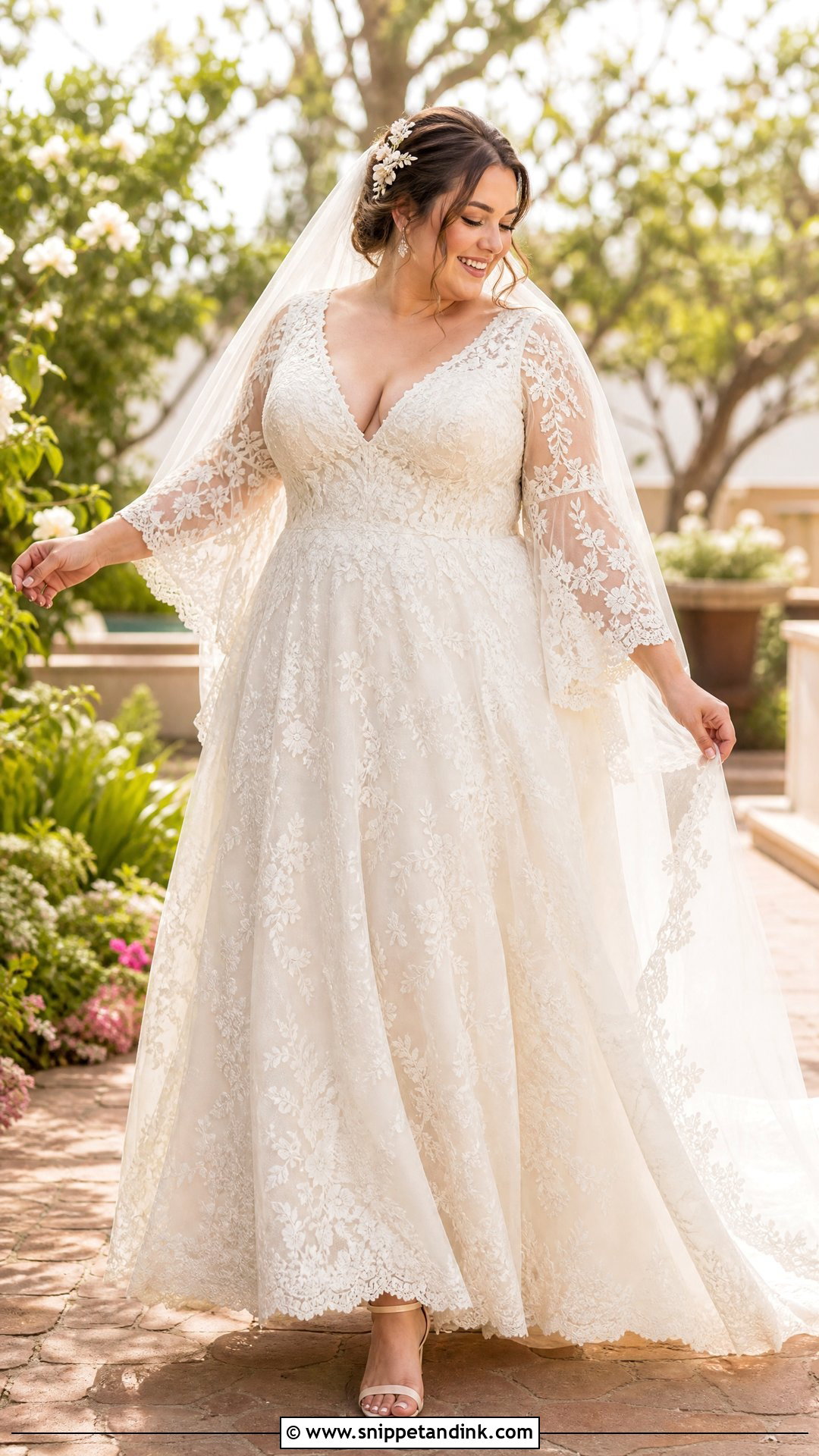 Plus Size Boho Lace Wedding Dress - Snippet and Ink - 20 Wedding Dresses for Curvy Brides Plus Size