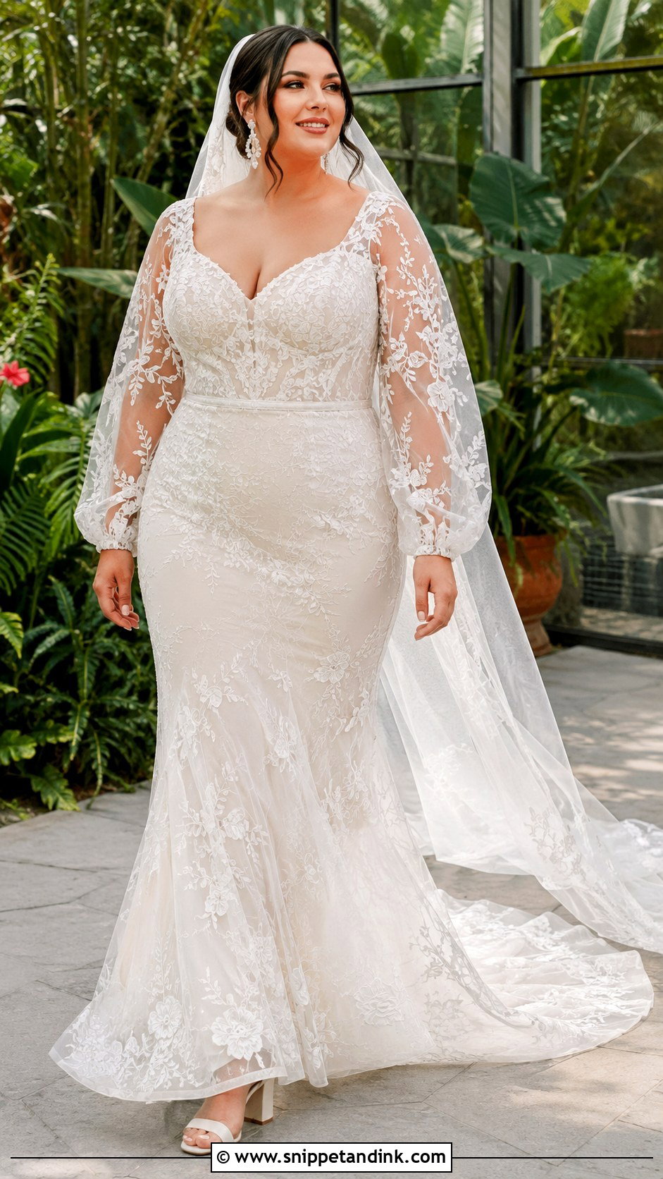 Plus Size Boho Mermaid Wedding Dress - Snippet and Ink - 20 Boho Mermaid Wedding Dress Ideas