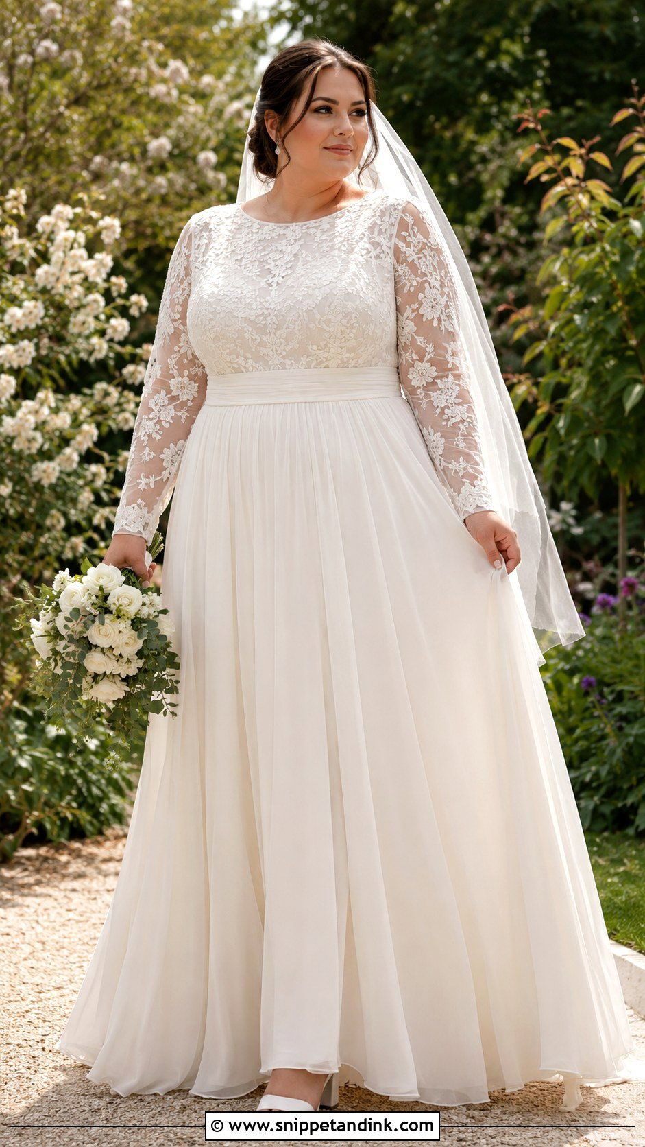 Plus Size Boho Modest Wedding Dress - Snippet and Ink - 20 Boho Modest Wedding Dress Ideas