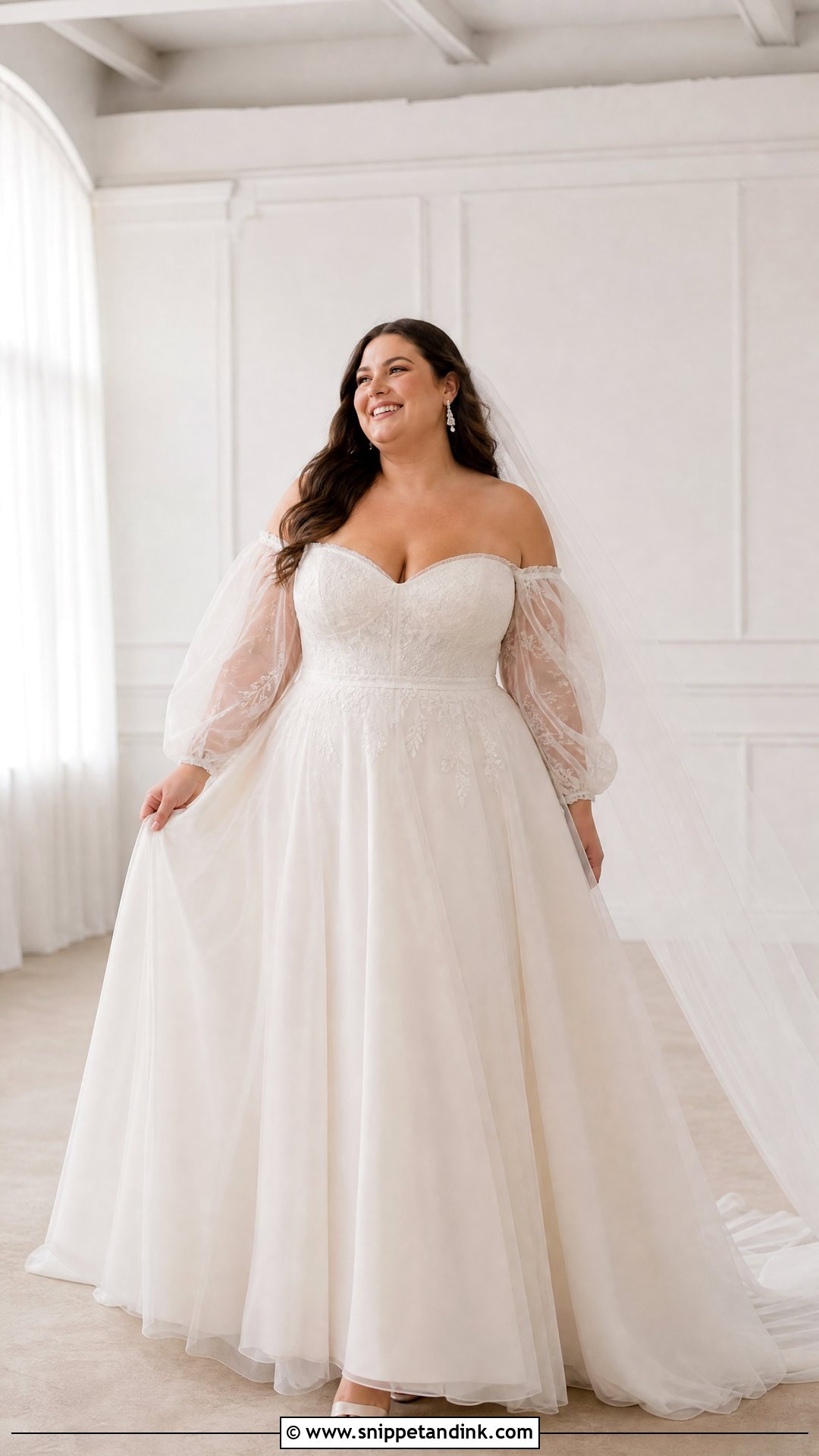 Plus Size Bridal Dress With Sleeves - Snippet and Ink - 25 Plus Size Bridal Dresses
