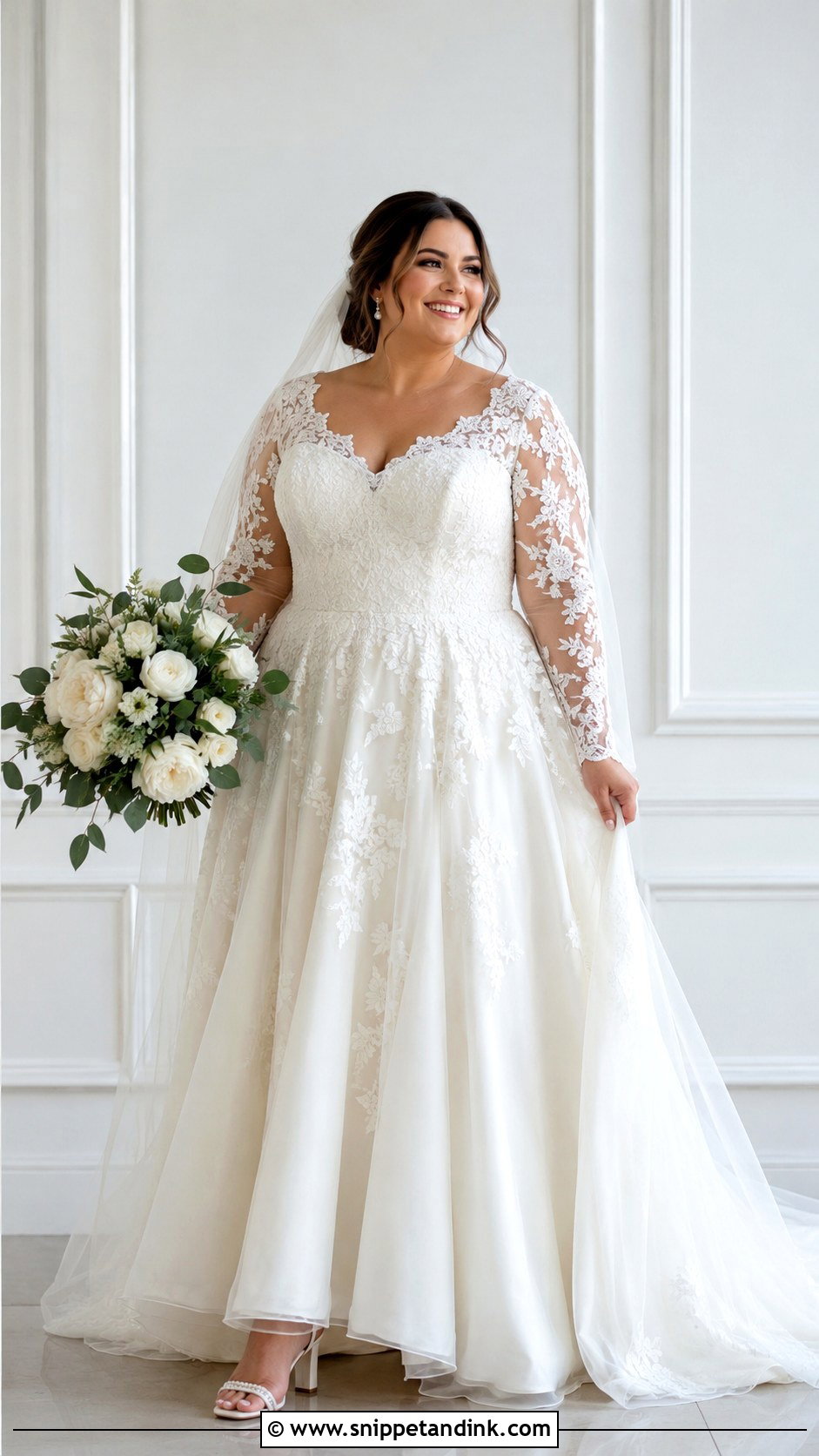 Plus Size Bridal Gown With Sleeves - Snippet and Ink - 25 Bridal Gowns with Sleeves