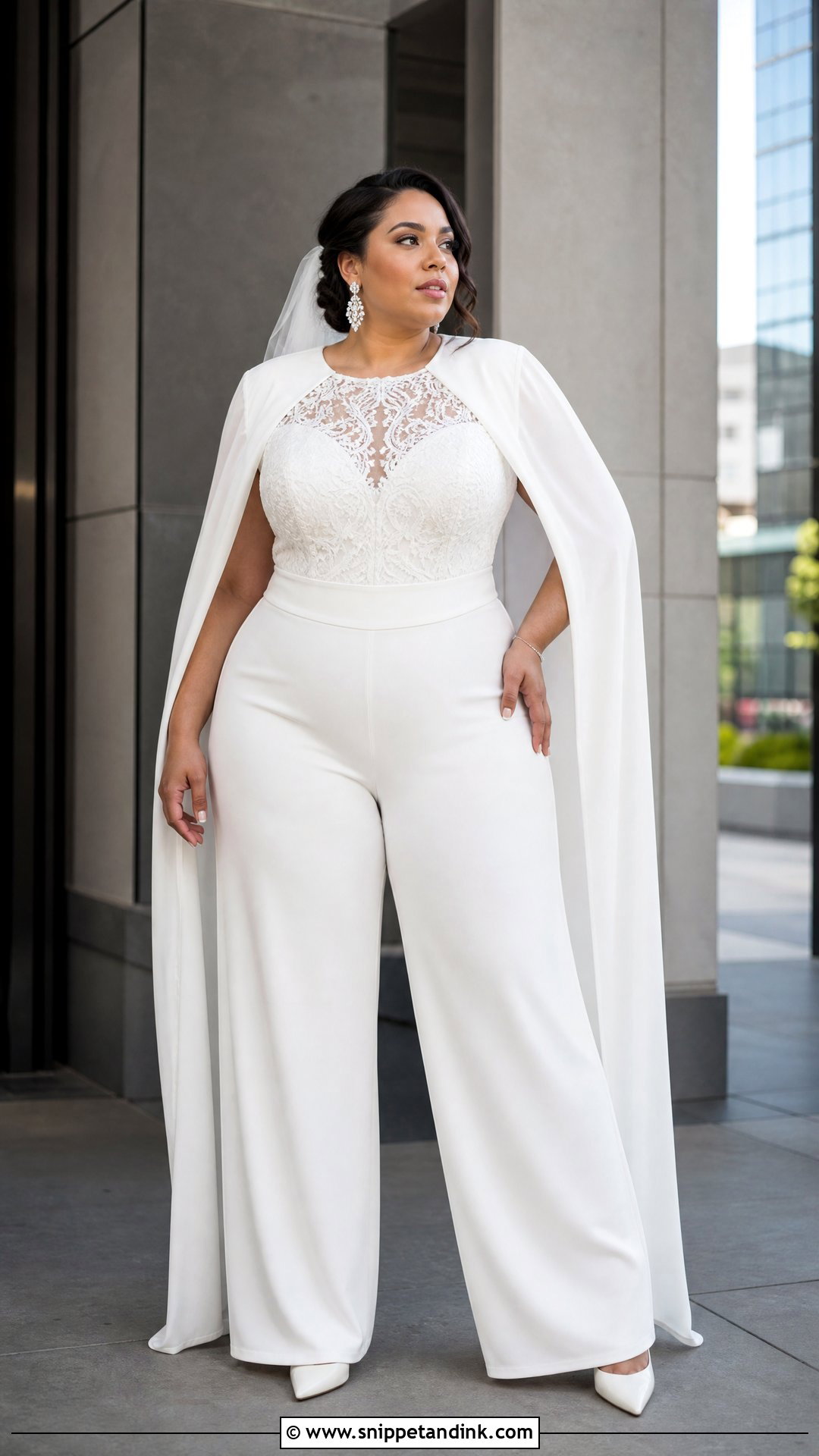 Plus Size Bridal Jumpsuit - Snippet and Ink - 25 Plus Size Wedding Dresses Curvy Bride
