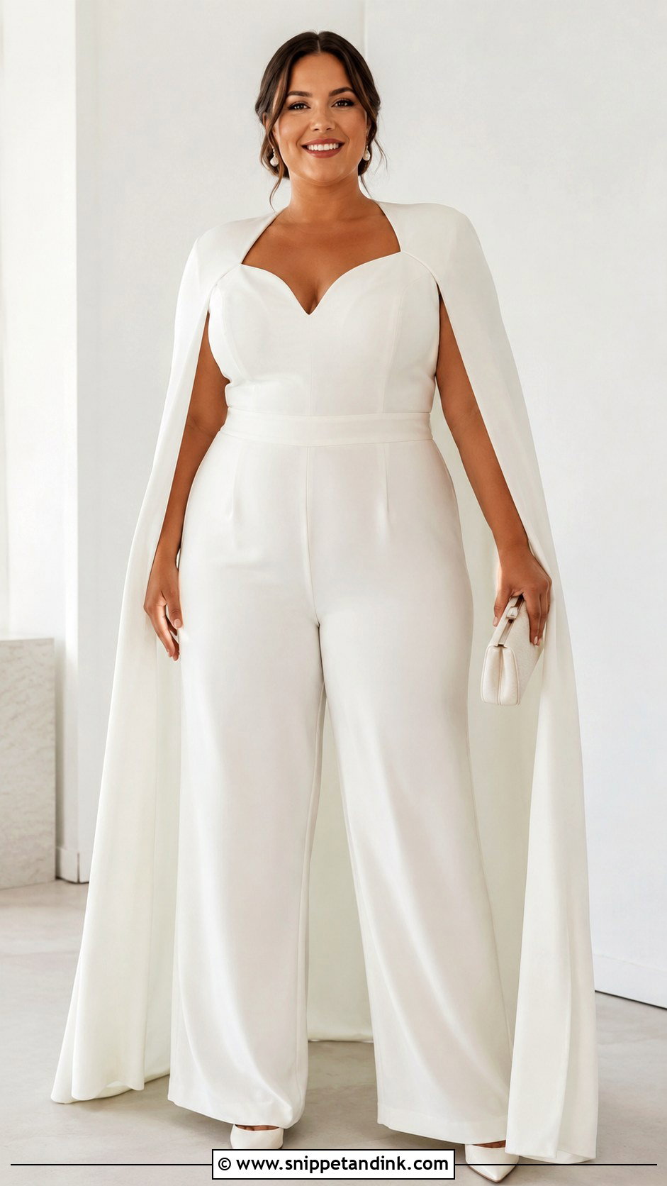 Plus Size Bridal Jumpsuit - Snippet and Ink - 25 Wedding Dresses Curvy Bride