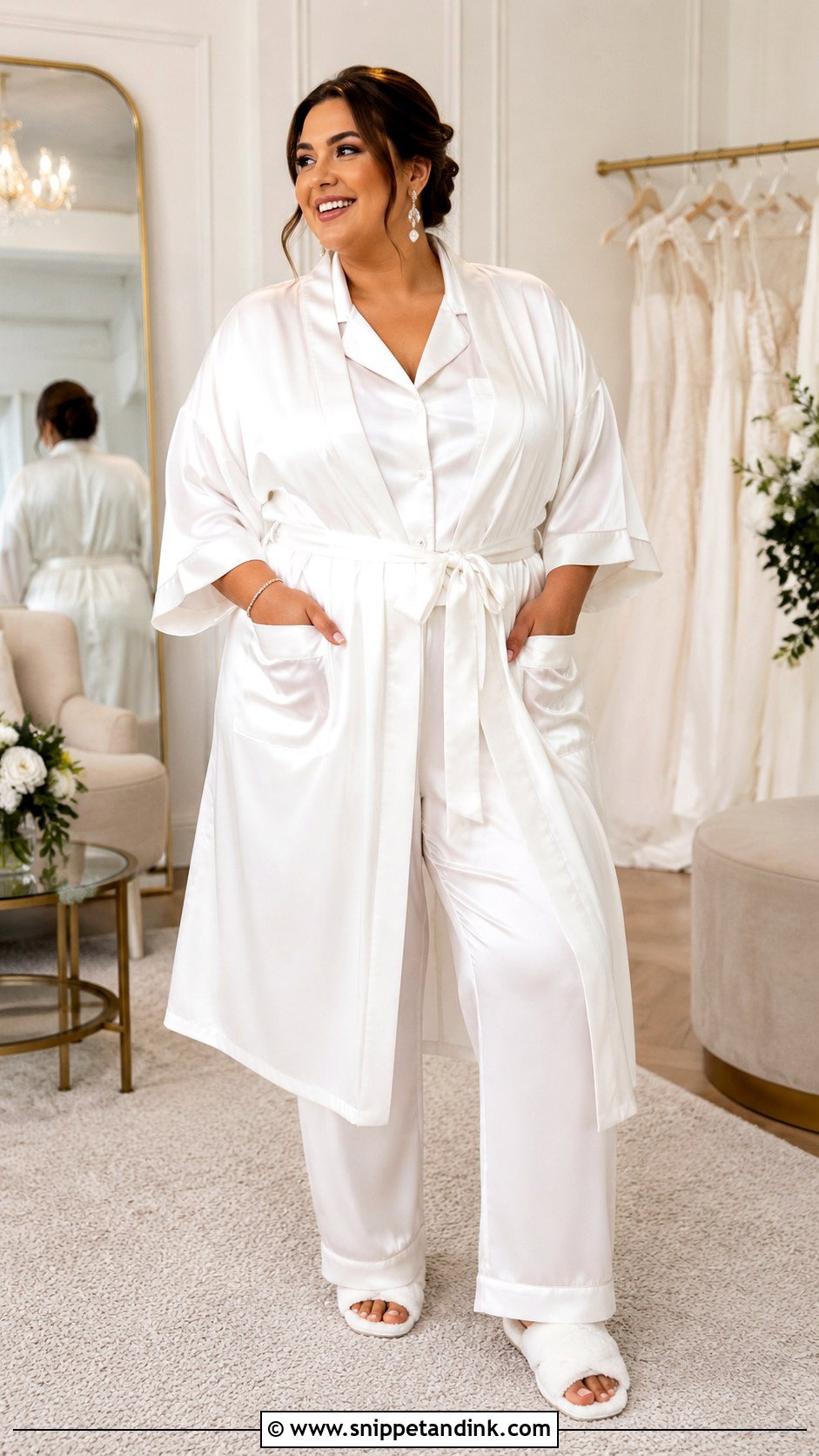 Plus Size Bridal Kimono Outfit - Snippet and Ink - 20 Bride Kimono Ideas