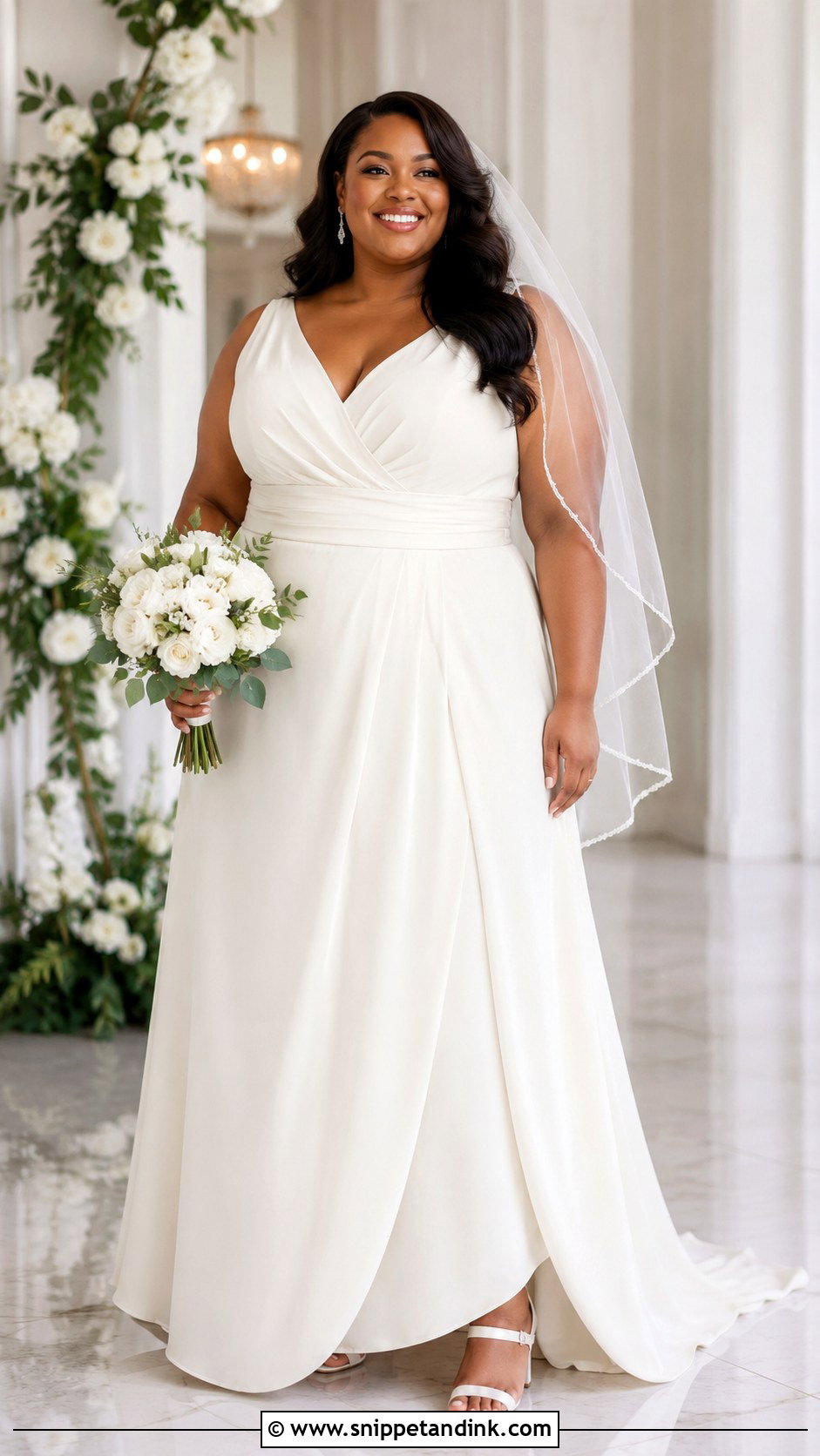 Plus Size Bridal Wrap Gown - Snippet and Ink - 20 Bridal Fits Ideas