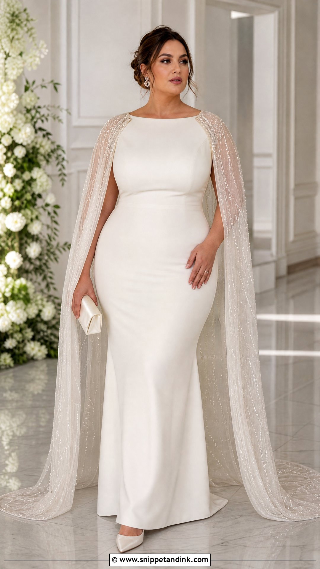 Plus Size Bride Cape Wedding Dress - Snippet and Ink - 20 Bride Plus Size Ideas