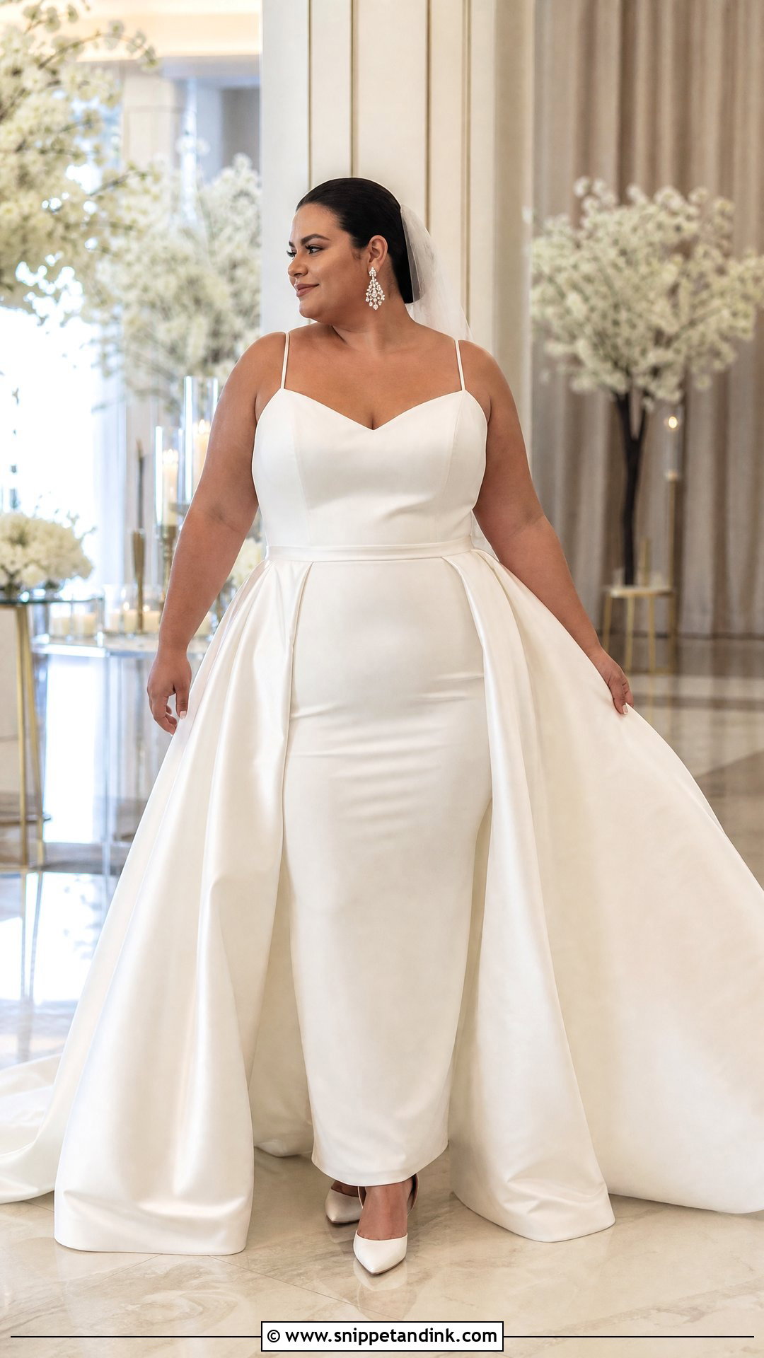 Plus Size Bride Detachable Overskirt Gown - Snippet and Ink - 20 Bride Plus Size Ideas