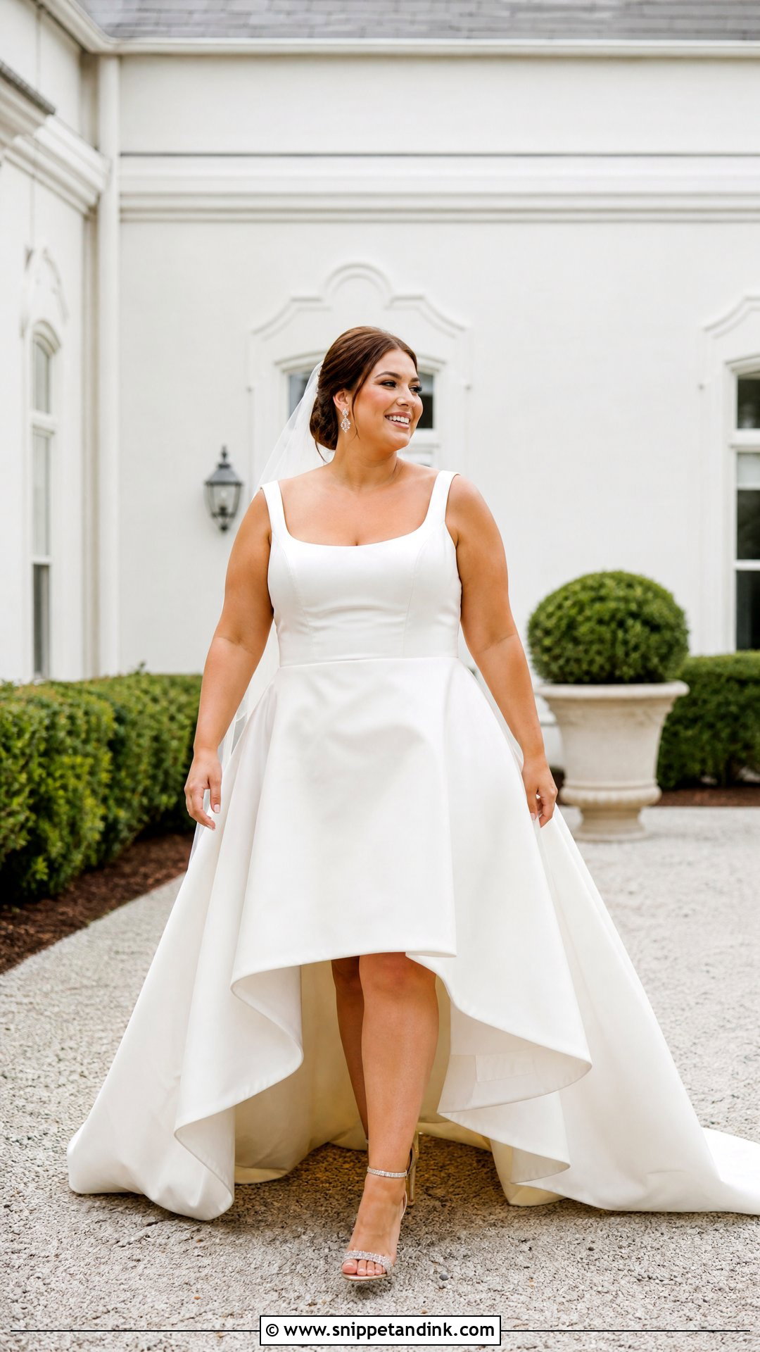 Plus Size Bride High Low Wedding Dress - Snippet and Ink - 20 Bride Plus Size Ideas