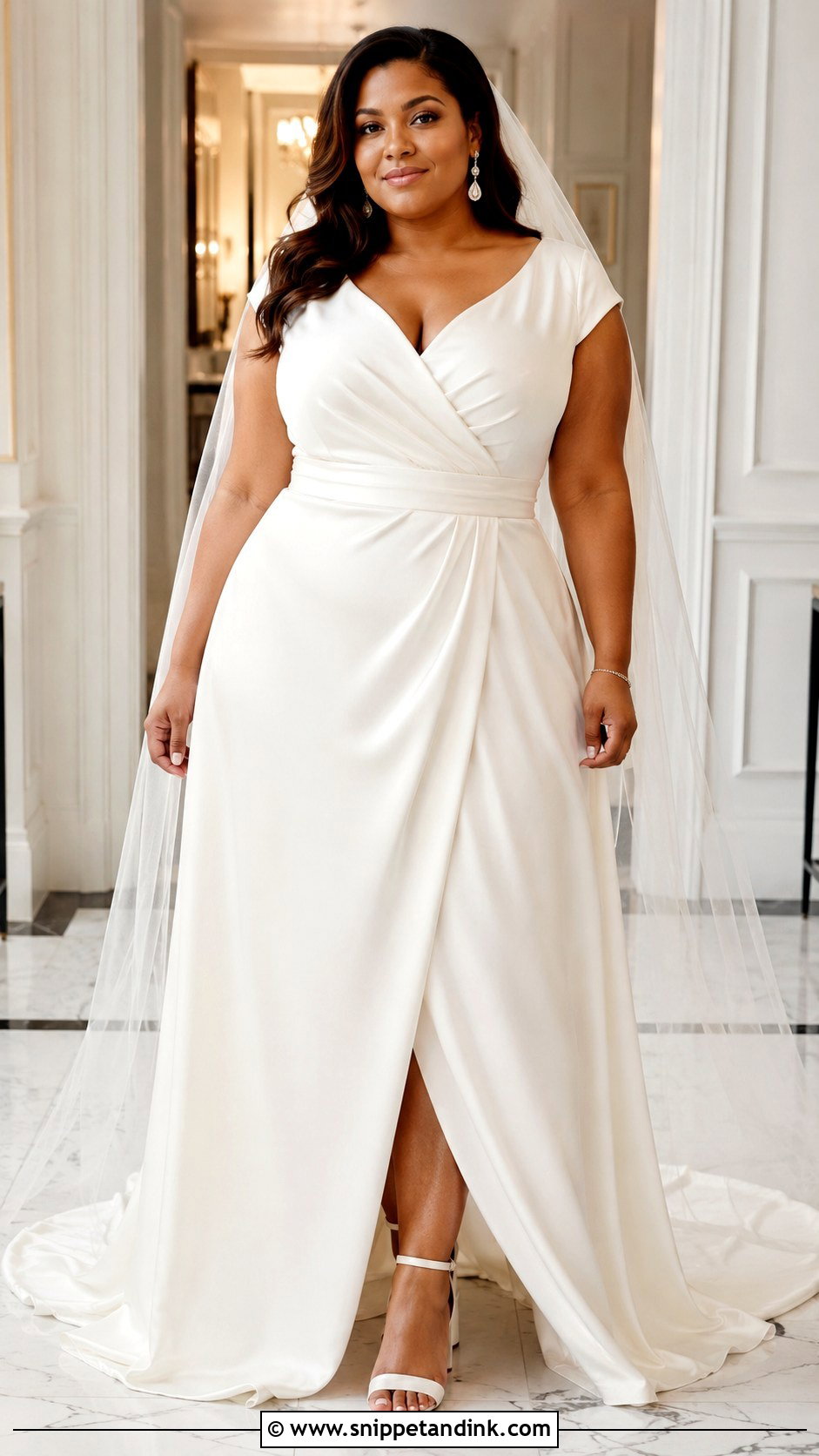 Plus Size Bride Wrap Gown - Snippet and Ink - 20 Bride Fashion Ideas