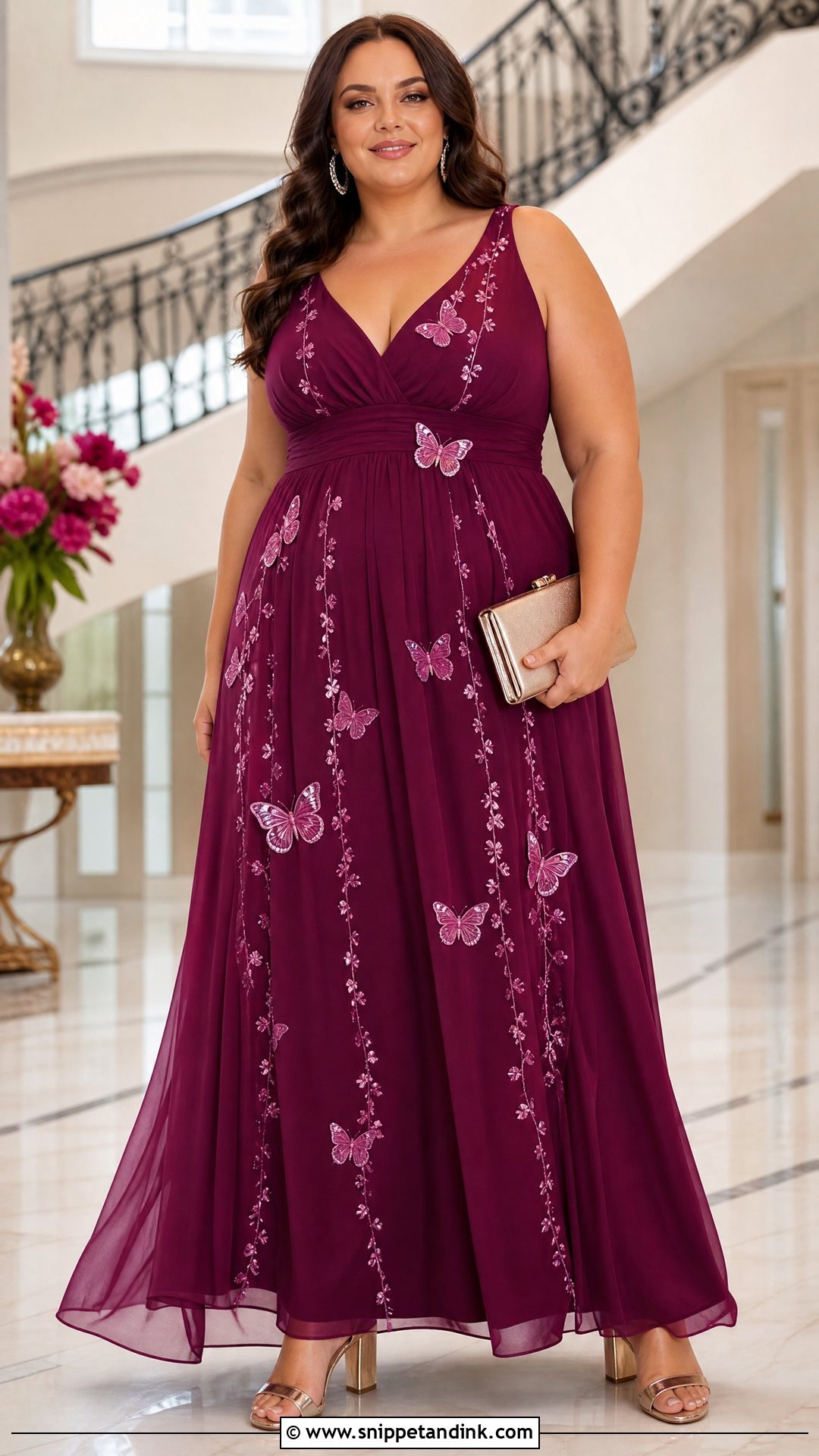 Plus Size Butterfly Empire Gown - Snippet and Ink - 20 Butterfly Dress Gowns