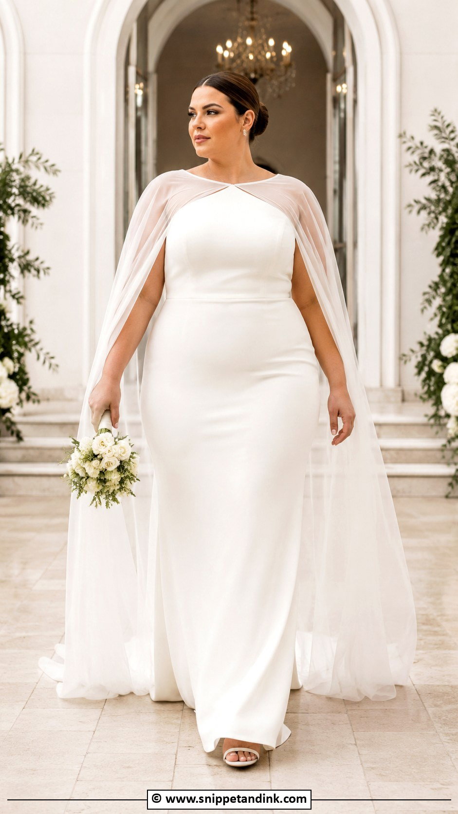 Plus Size Cape Wedding Dress - Snippet and Ink - 30 Wedding Dress Plus Size Ideas