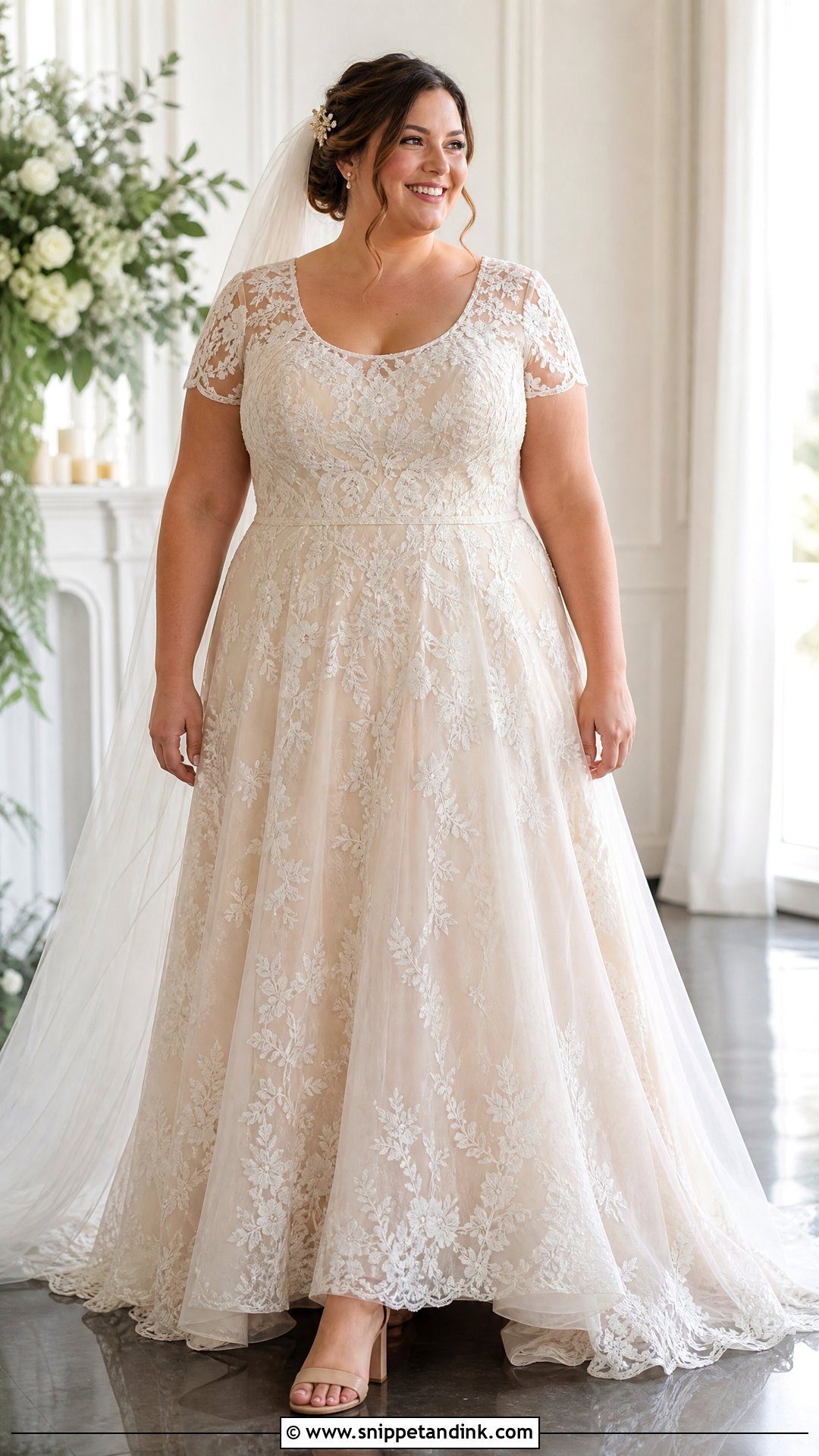 Plus Size Champagne Wedding Dress - Snippet and Ink - 20 Wedding Dress for Plus Size Ideas