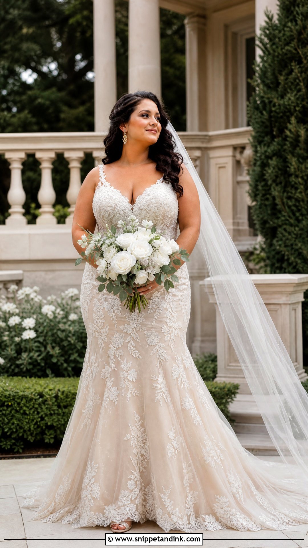 Plus Size Champagne Wedding Dress - Snippet and Ink - 20 Wedding Dresses for Curvy Brides Plus Size