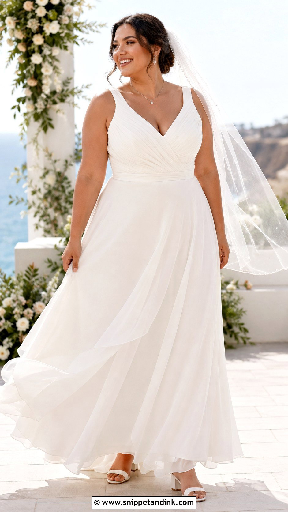 Plus Size Chiffon A Line Wedding Dress - Snippet and Ink - 20 A Line Wedding Dress Plus Size Ideas