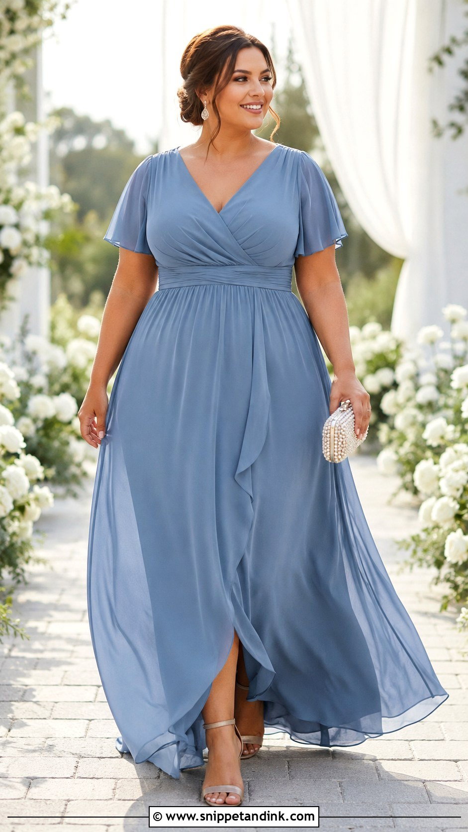 Plus Size Chiffon Maxi Dress For Wedding - Snippet and Ink - 25 Plus Size Dresses to Wear to a Wedding